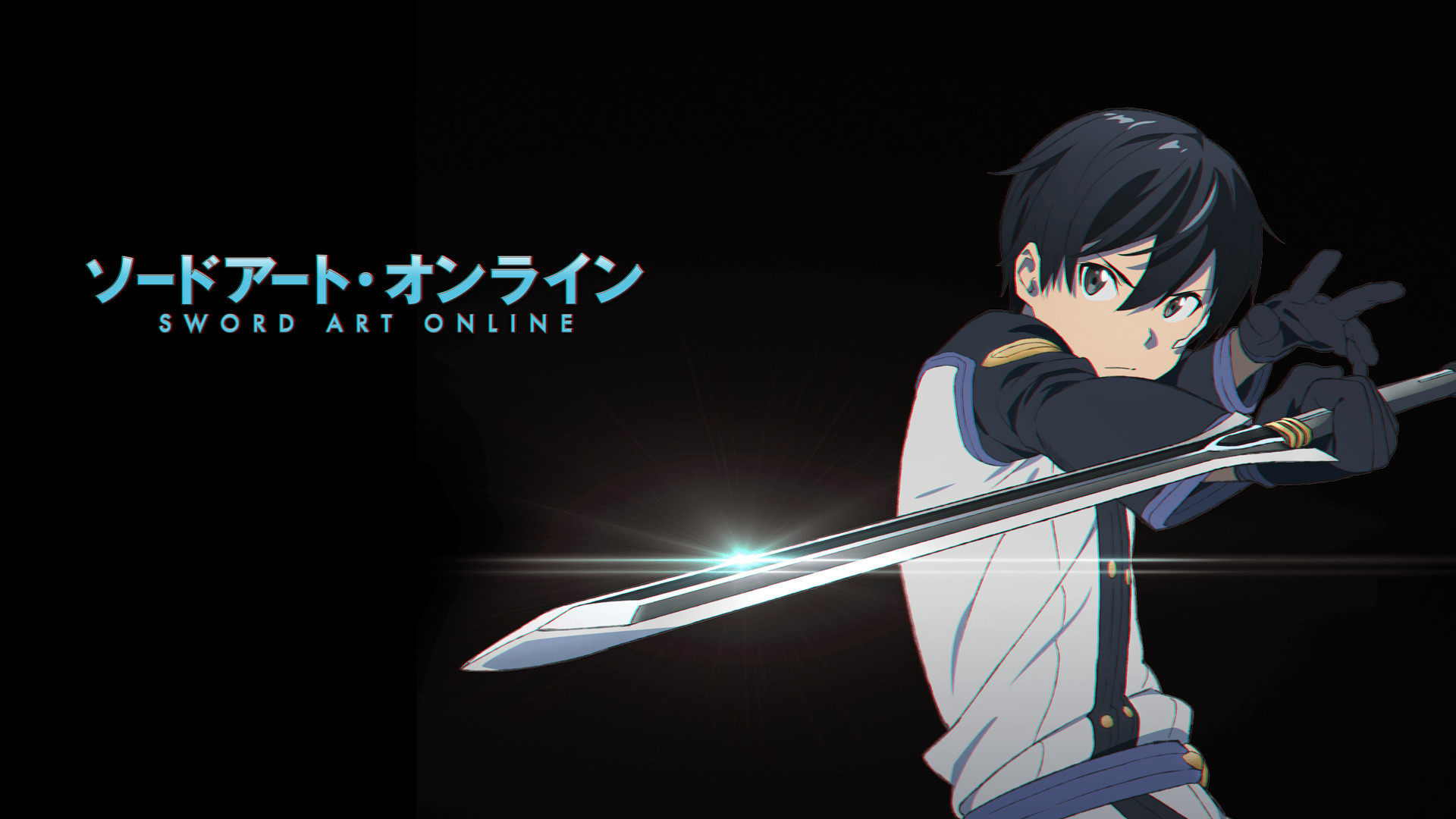 Kirito, Sword Art Online, Spada, Logo, Full HD, wallpaper per PC
