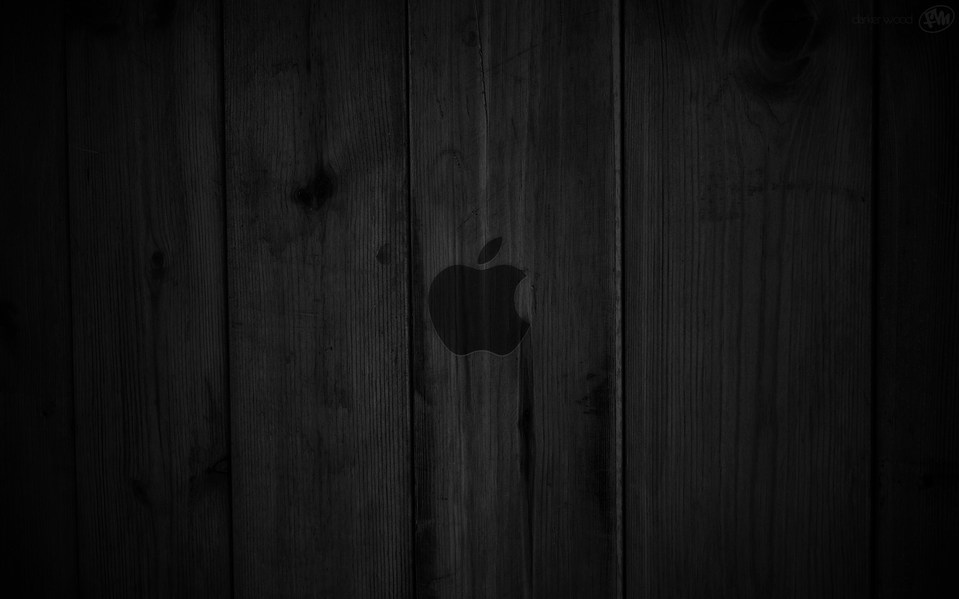 Logo Apple, Legno scuro, Minimalista, sfondo per Mac