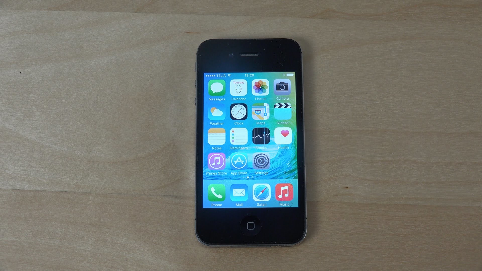 iPhone 4s, iOS 9, Tavolo, Full HD, wallpaper desktop