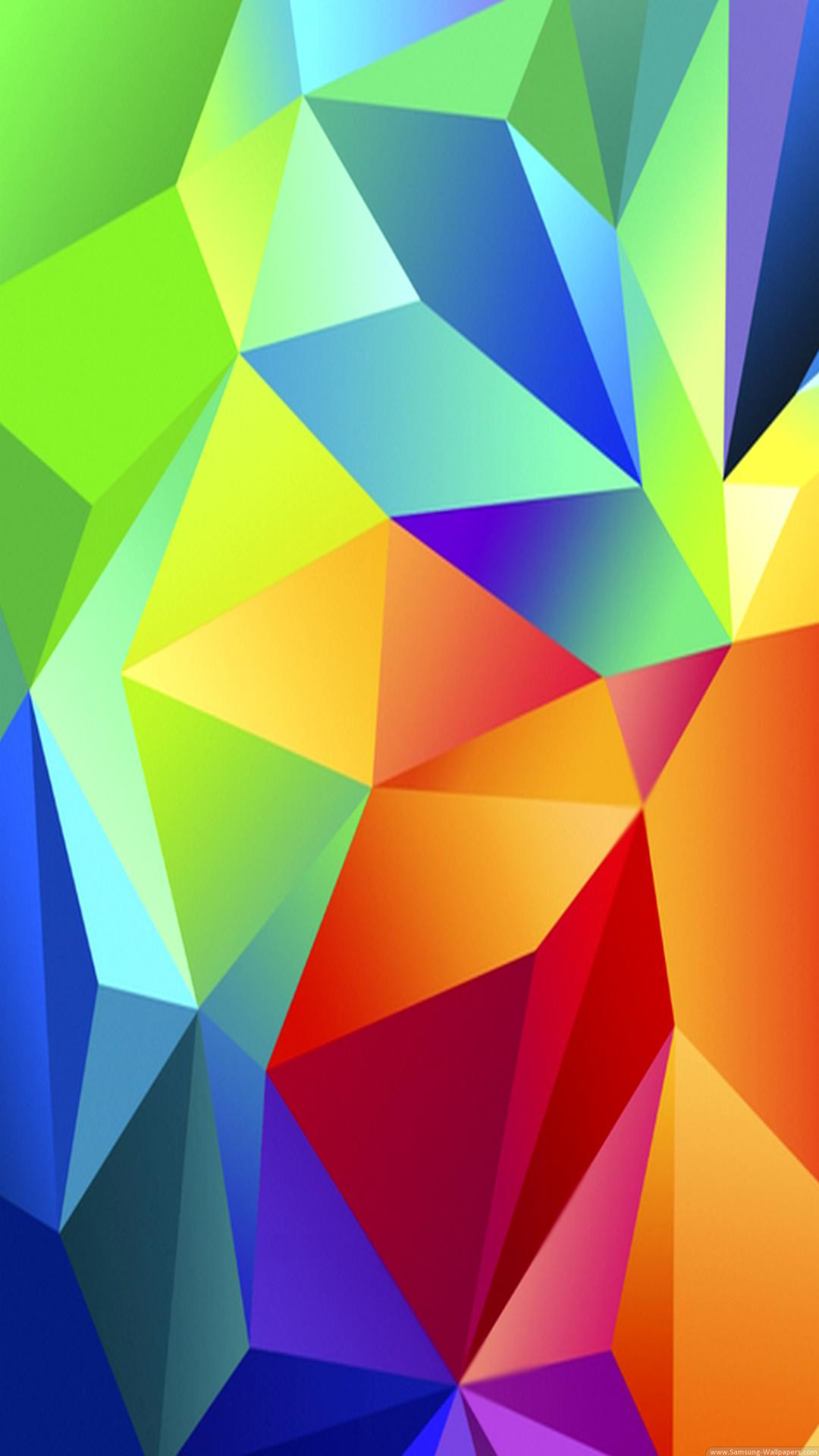 Samsung Galaxy S5, Low poly, Multicolore, Geometrico, Full HD, schermata di blocco del cellulare