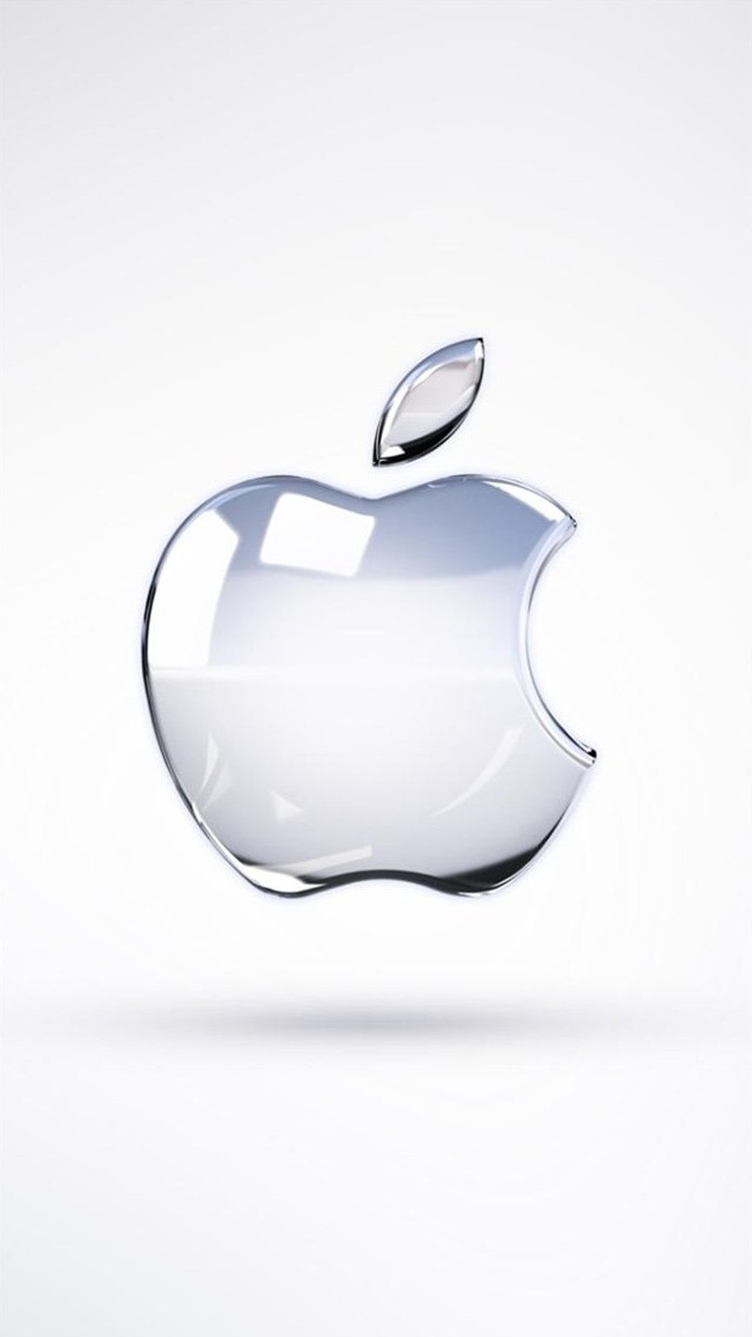 Logo Apple, Apple, Vetro, Sfondo bianco, Full HD, schermata di blocco iPhone