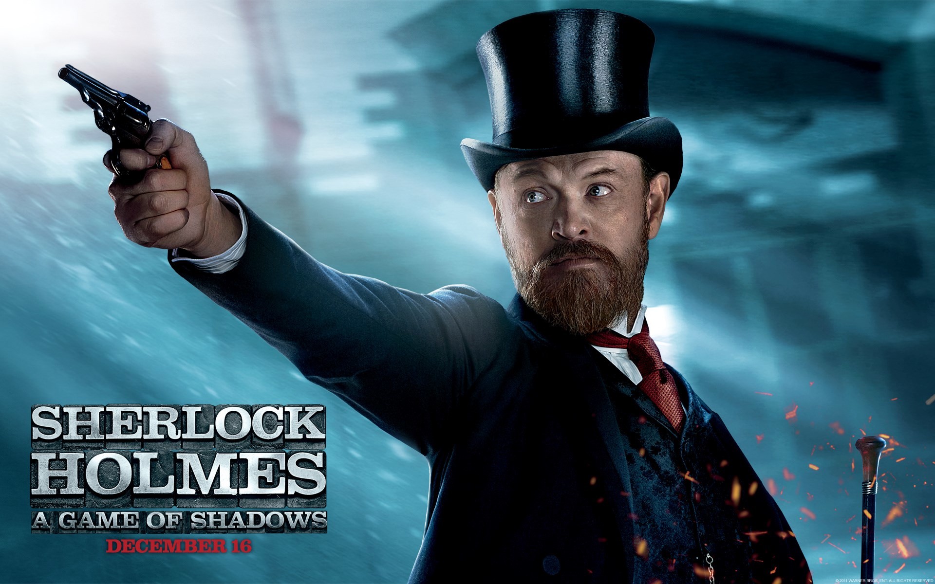 Sherlock Holmes - Gioco di ombre, Jared Harris, Professor Moriarty, Pistola, Poster, sfondo per PC