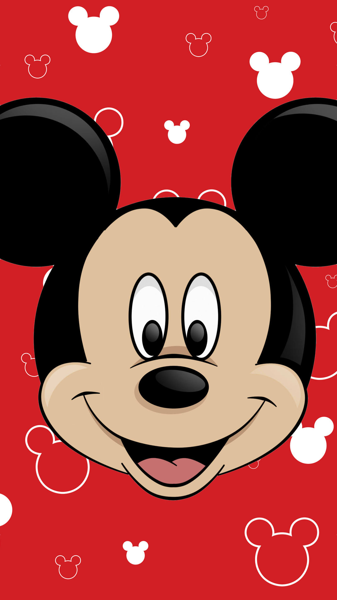 Topolino, Primo piano, Sfondo rosso, 1080x1920, schermata di blocco iPhone