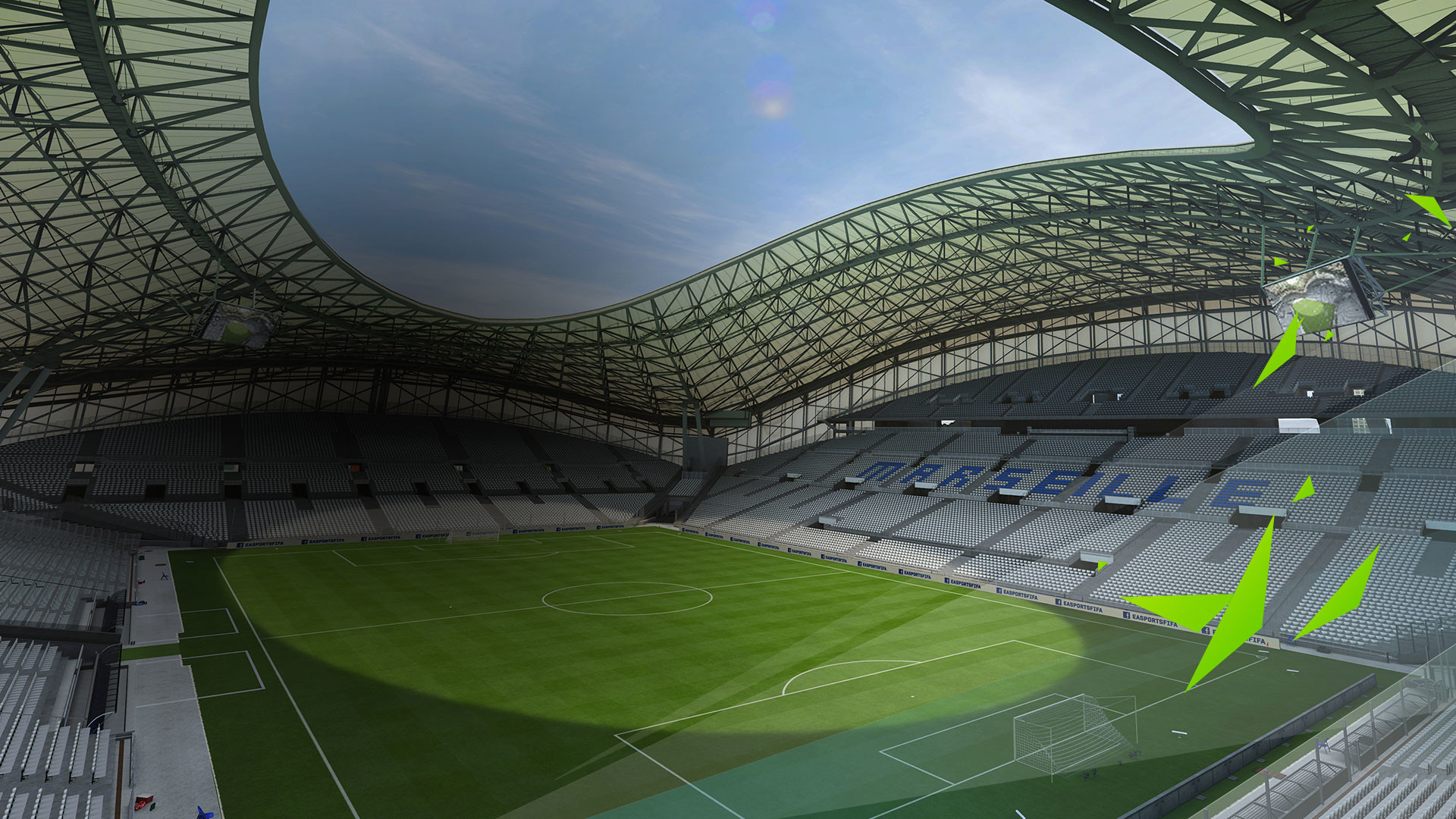 Stade Vélodrome, Stadio vuoto, Full HD, sfondo per PC e portatile