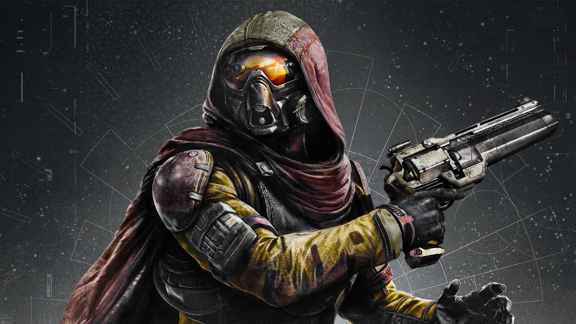 Destiny, Cacciatore, Revolver, Mantello, Arte digitale, 1920x1080, sfondo per PC