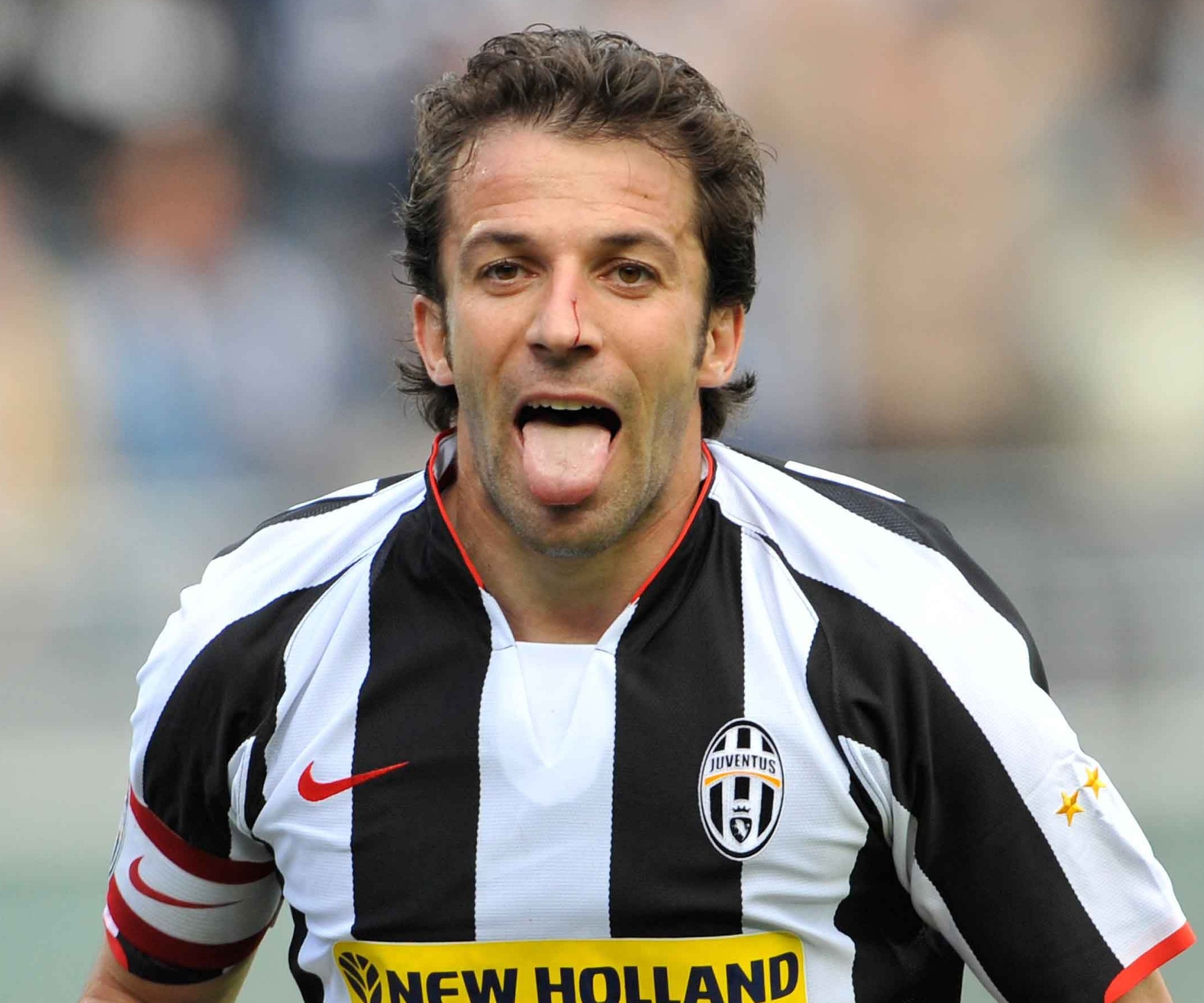 Alessandro Del Piero, Juventus, Linguaccia, Esultanza, Full HD, wallpaper per computer