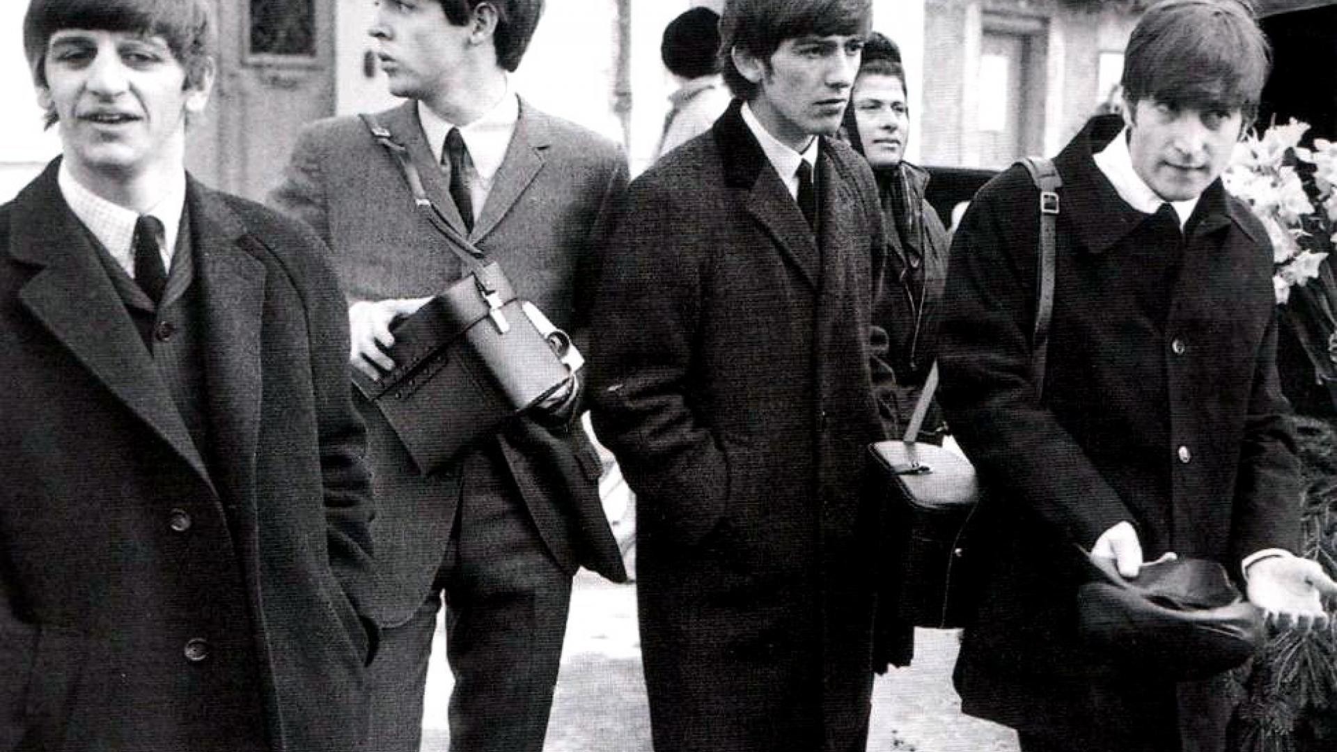 The Beatles, Cappotti, Bianco e nero, Anni Sessanta, Full HD, sfondo per PC