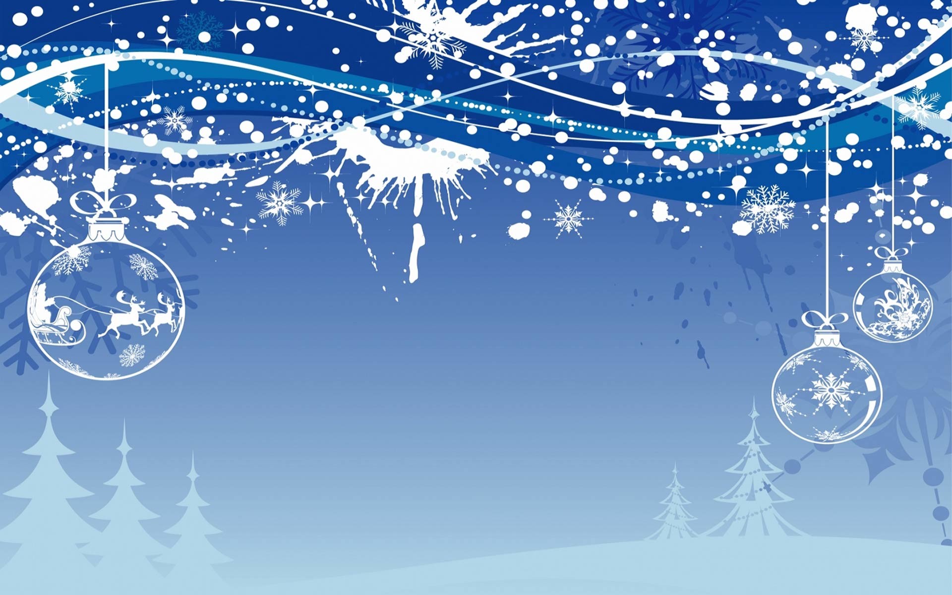Palline stilizzate, Fiocchi di neve, Blu, Illustrazione vettoriale, sfondo MacBook Pro