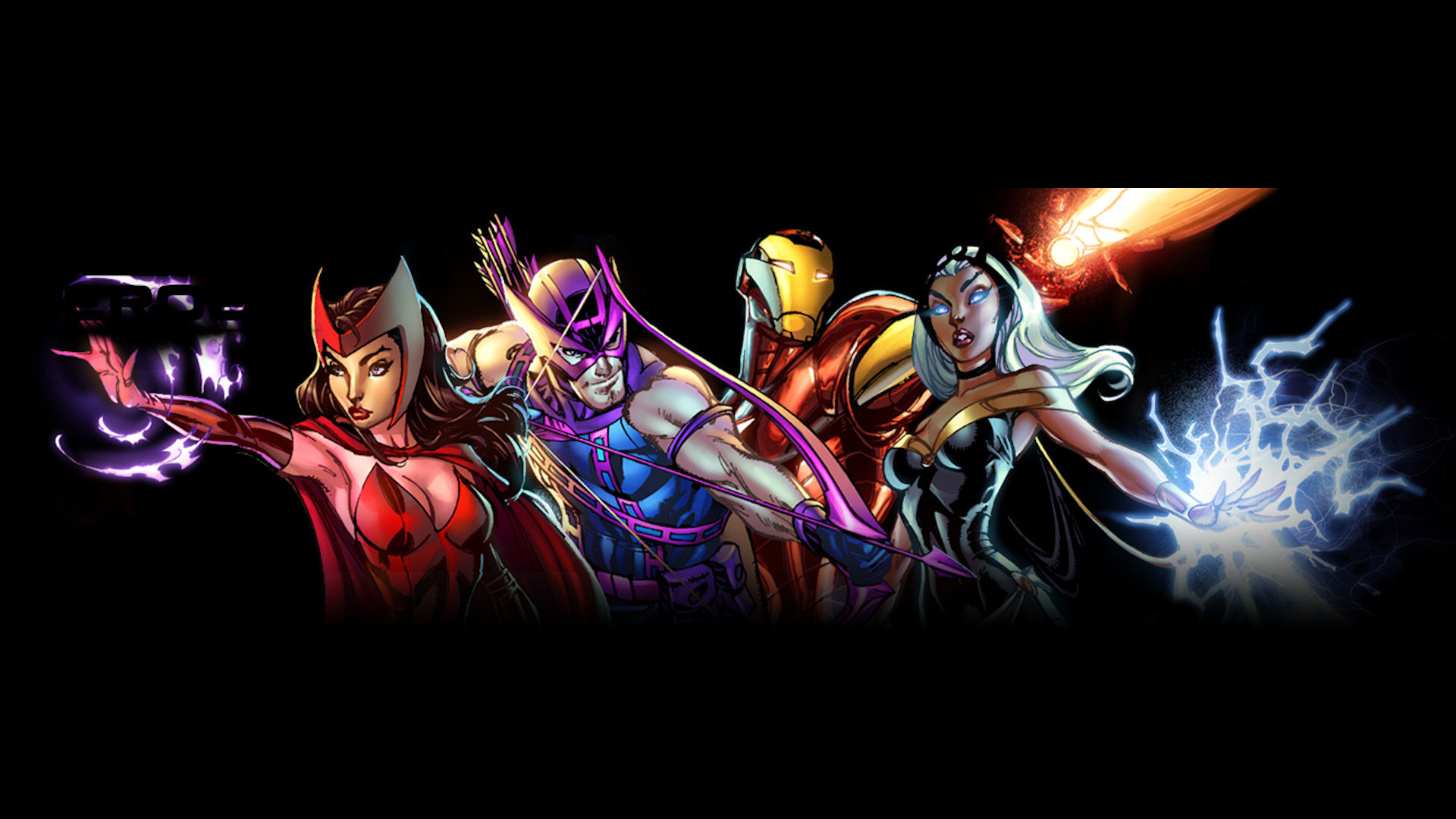 Scarlet Witch, Occhio di Falco, Iron Man, Tempesta, Marvel, Full HD, sfondo per portatile