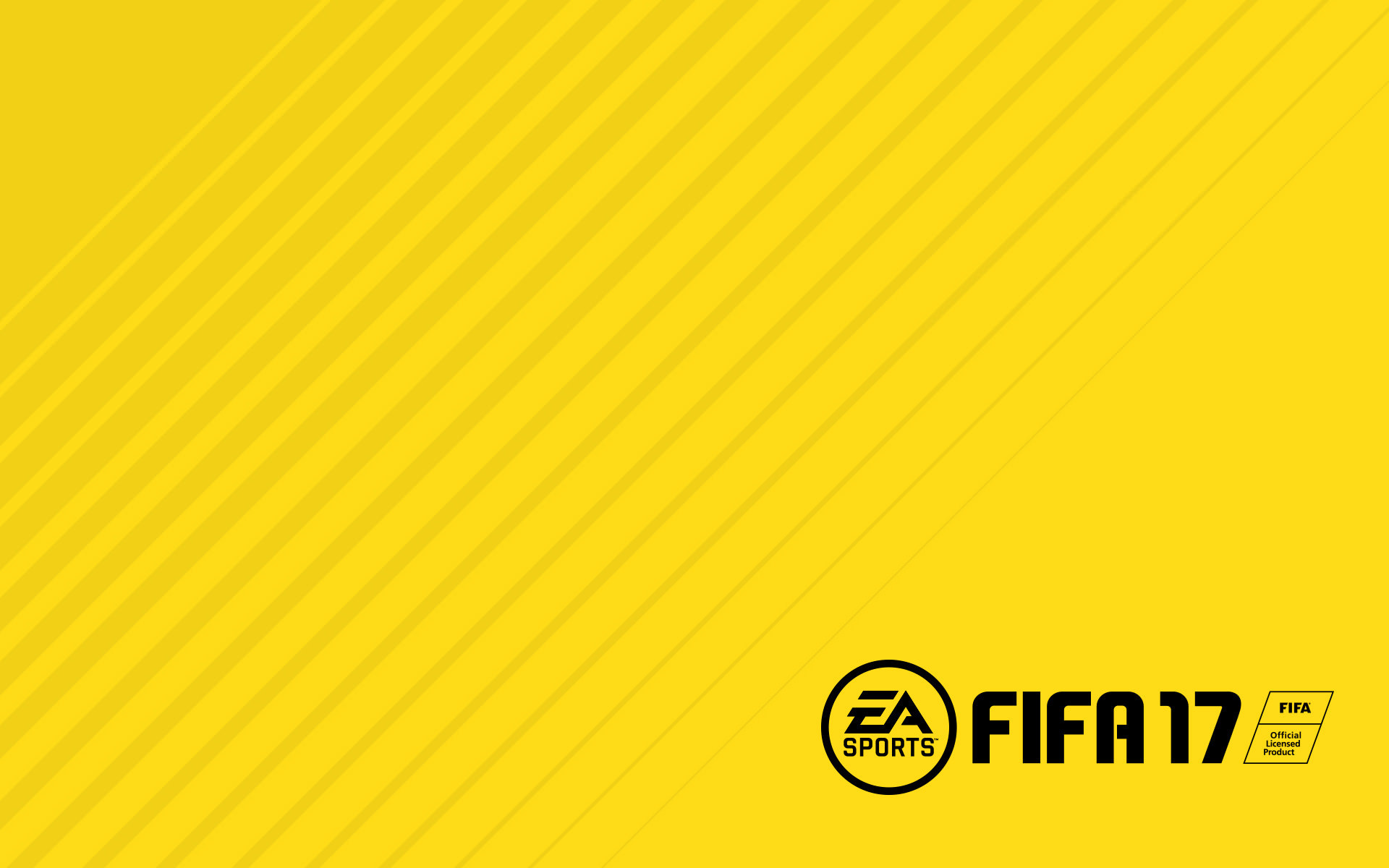 FIFA 17, EA Sports, Logo, Sfondo giallo, Minimalista, 16:10 Full HD, wallpaper widescreen