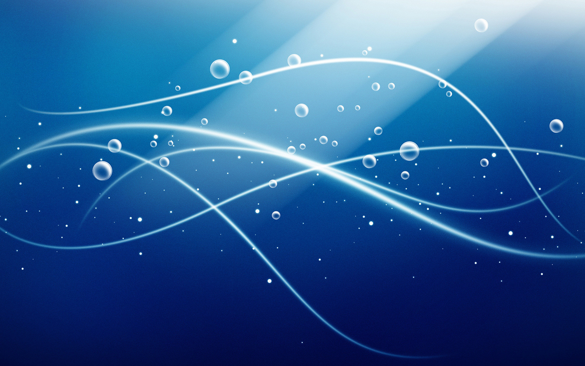 Onde astratte, Bolle, Blu, Arte digitale, 16:10 Full HD, sfondo widescreen