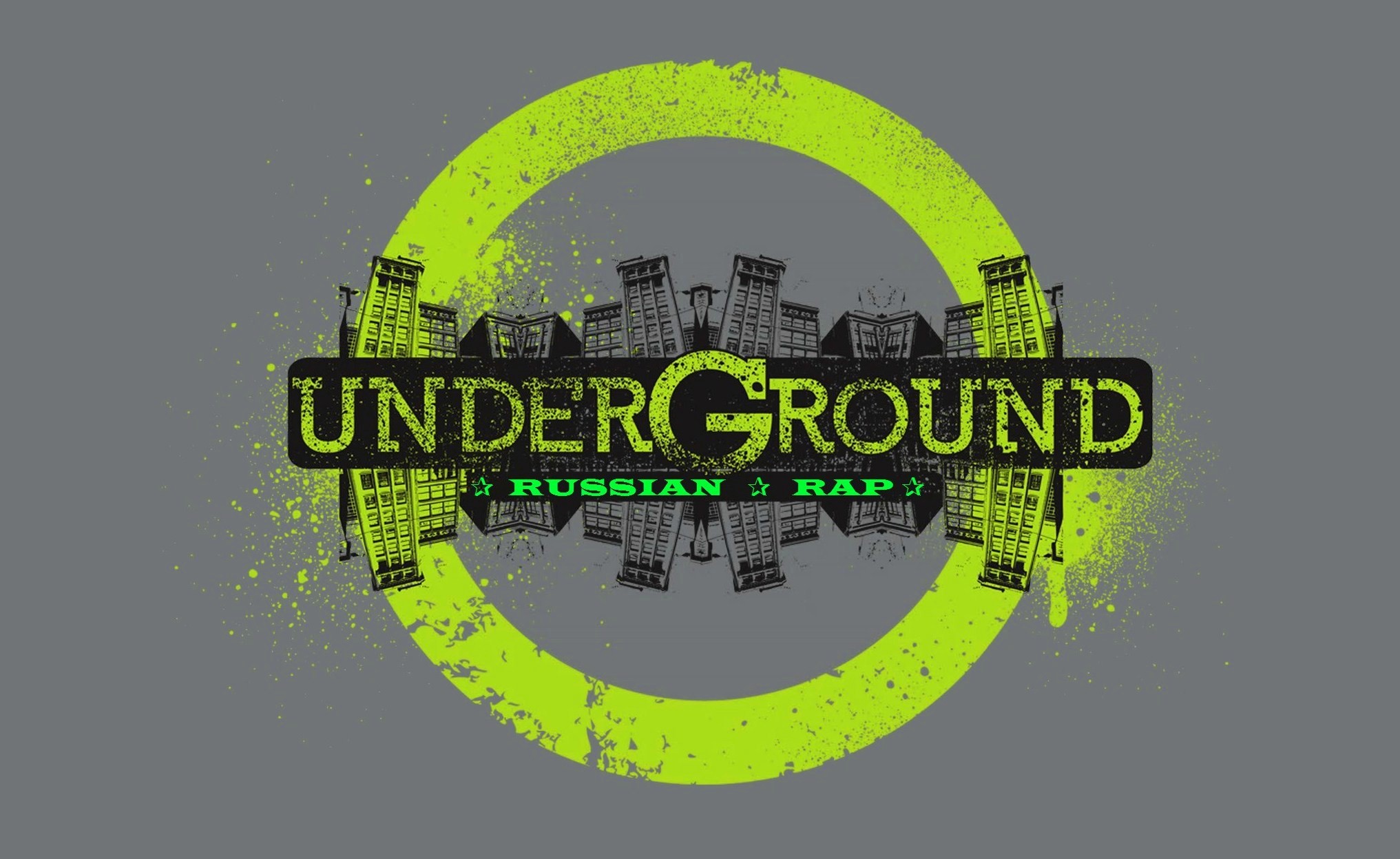 Underground Russian Rap, Logo, Verde, Full HD, sfondo per PC