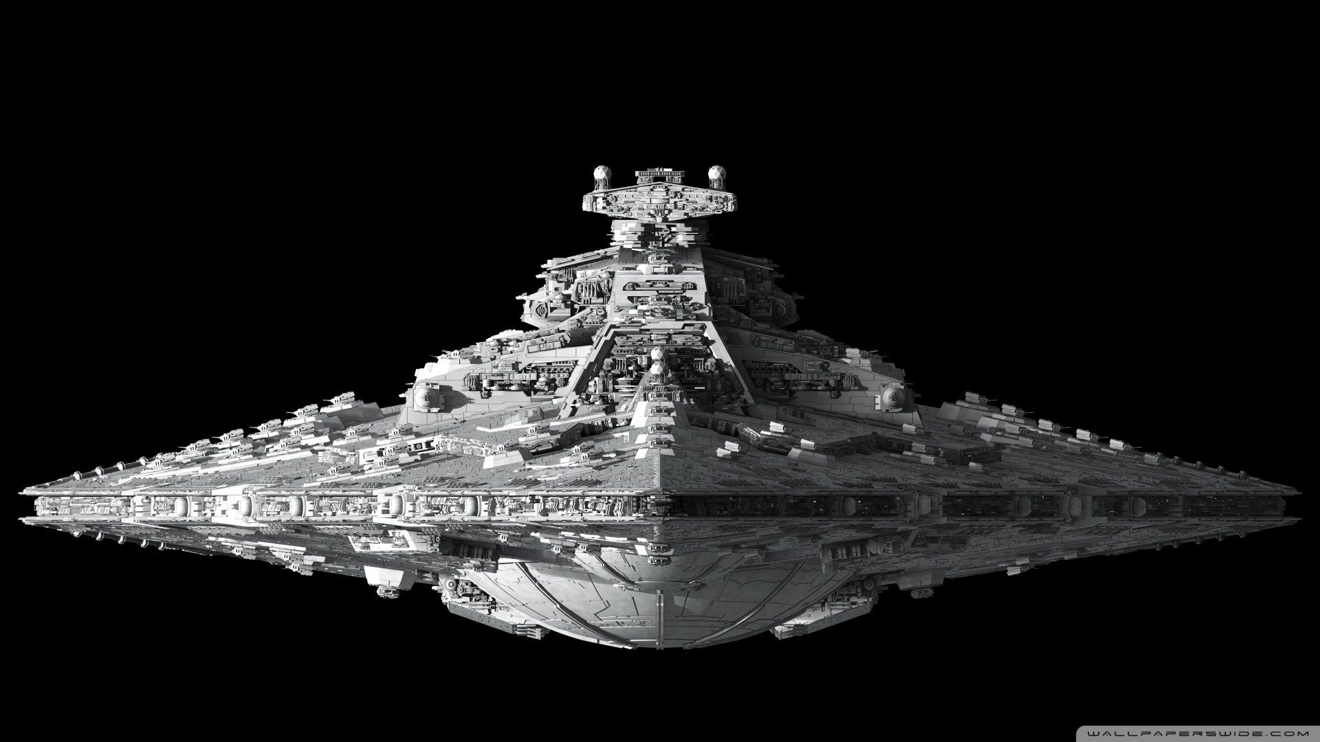 Star Destroyer, Star Wars, Impero Galattico, Nave spaziale, Sfondo nero, wallpaper per portatile