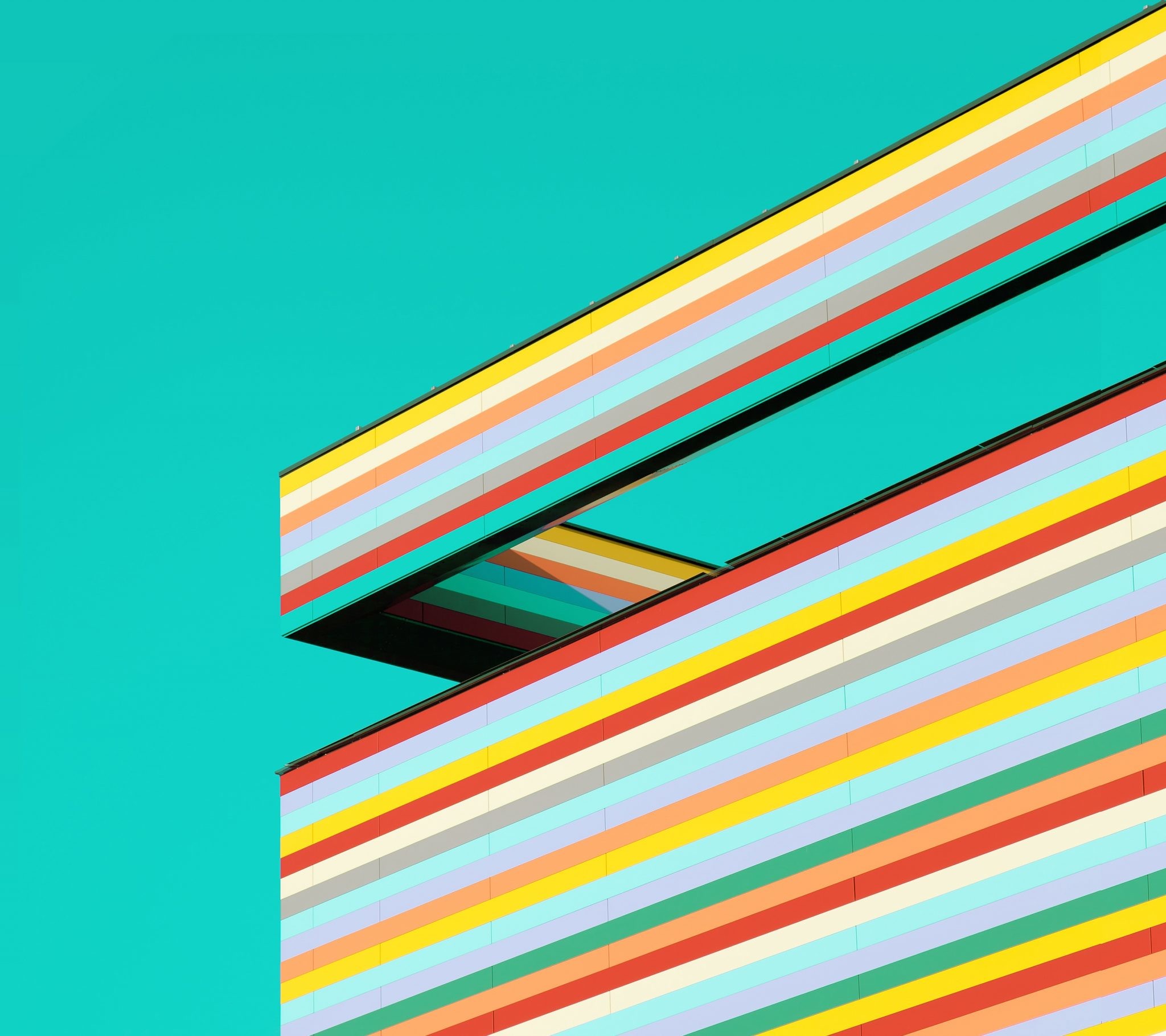 Strisce, Linee colorate, Turchese, Minimalismo, sfondo per iPad e tablet