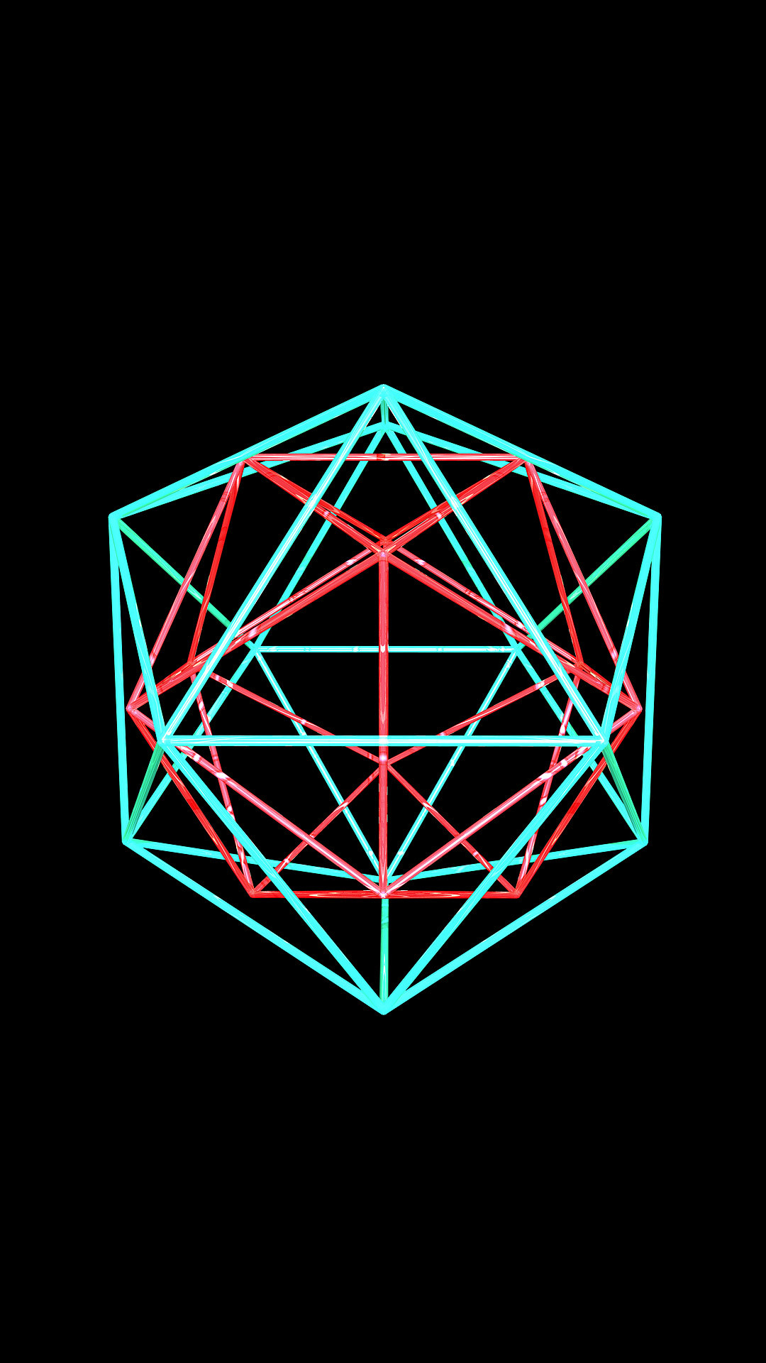Geometria, Neon, Minimalista, Sfondo nero, Full HD, schermata di blocco del cellulare
