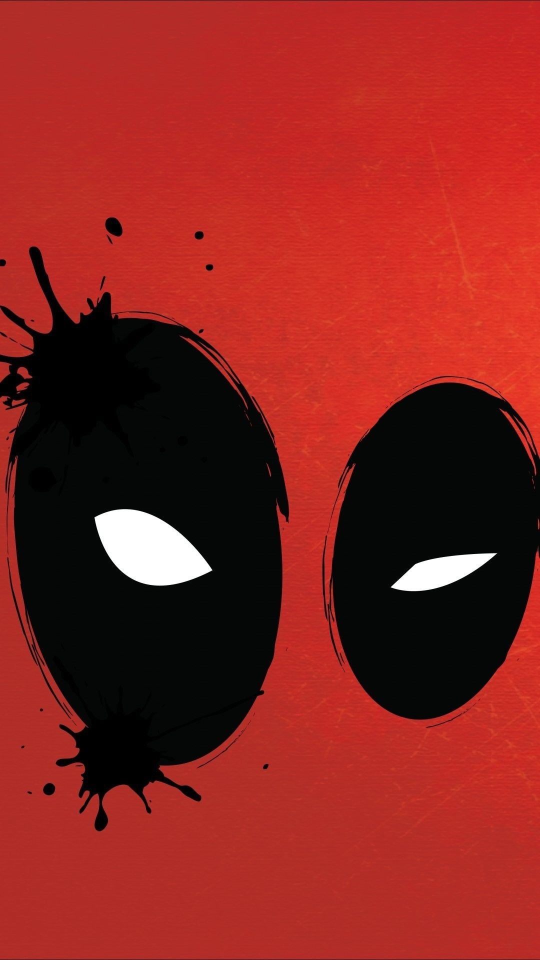 Deadpool, Maschera, Minimalista, Sfondo rosso, 1080x1920, schermata di blocco iPhone