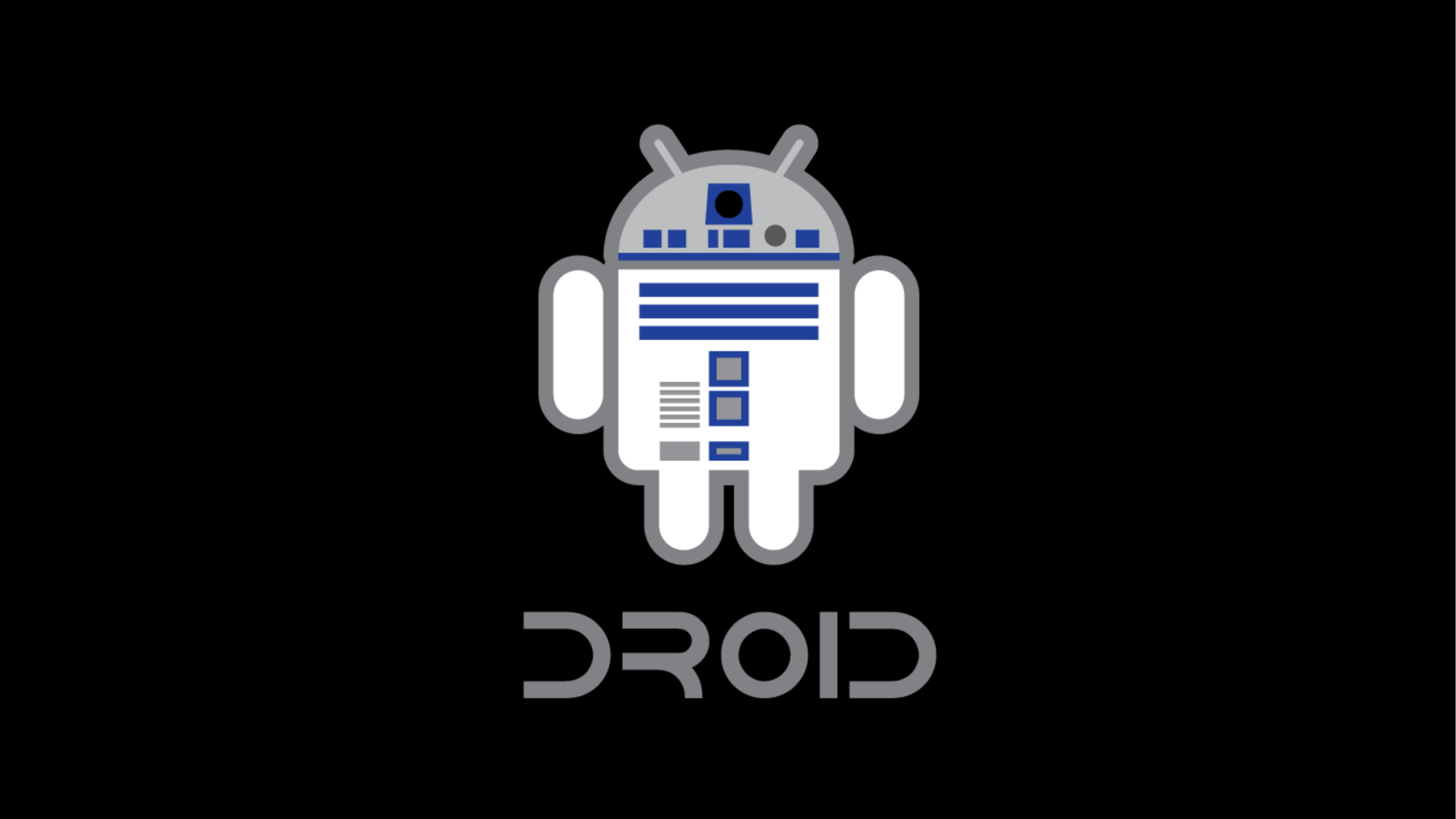 R2-D2, Droid, Android, Sfondo nero, 2K, wallpaper desktop