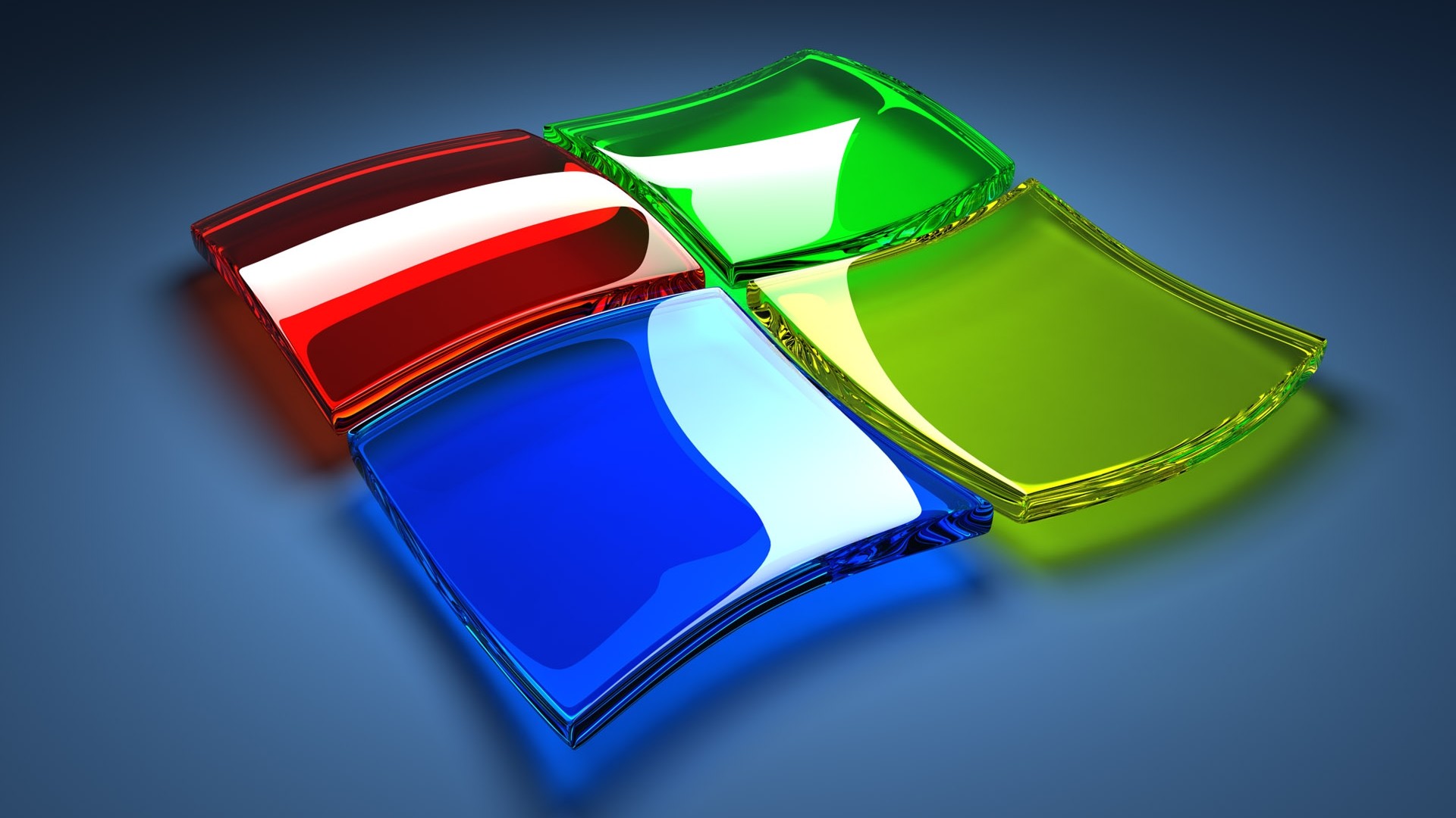 Windows, Logo 3D, Vetro, Microsoft, Full HD, sfondo per desktop