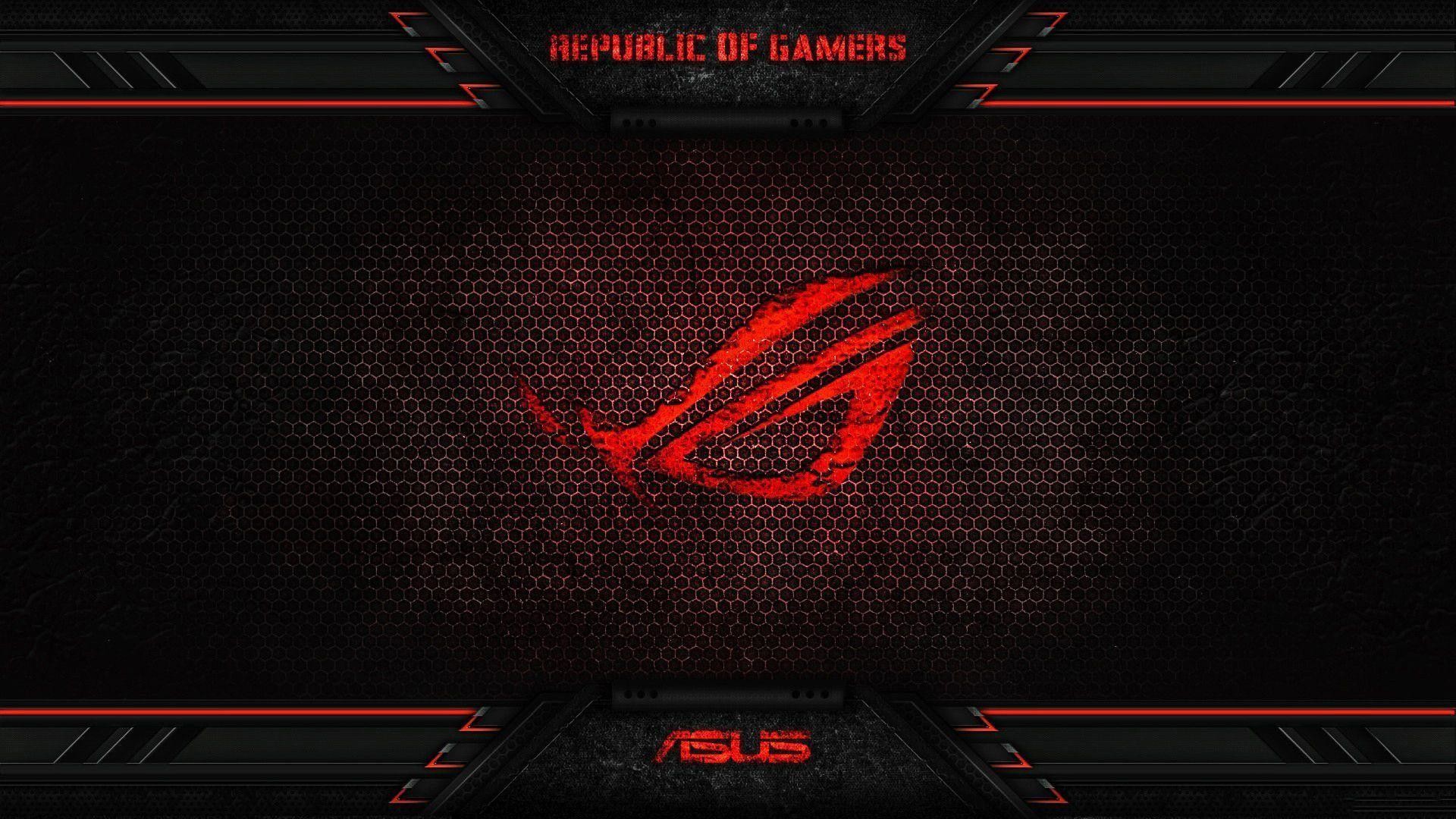 ASUS ROG, Republic of Gamers, Logo, Esagoni, 1920x1080, immagine di sfondo