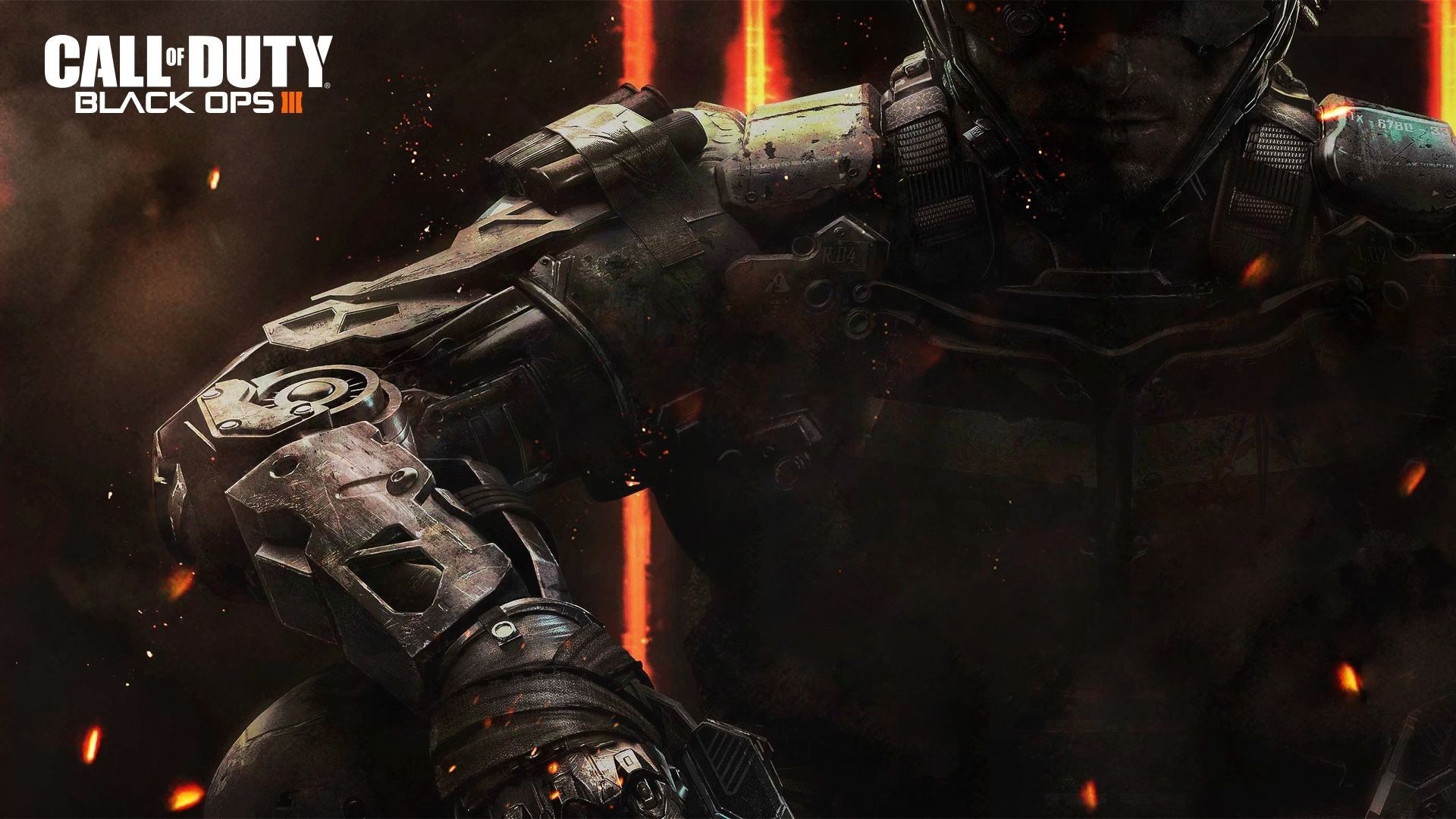 Call of Duty: Black Ops III, Soldato, Armatura, Scintille, Full HD 1080p, sfondo desktop