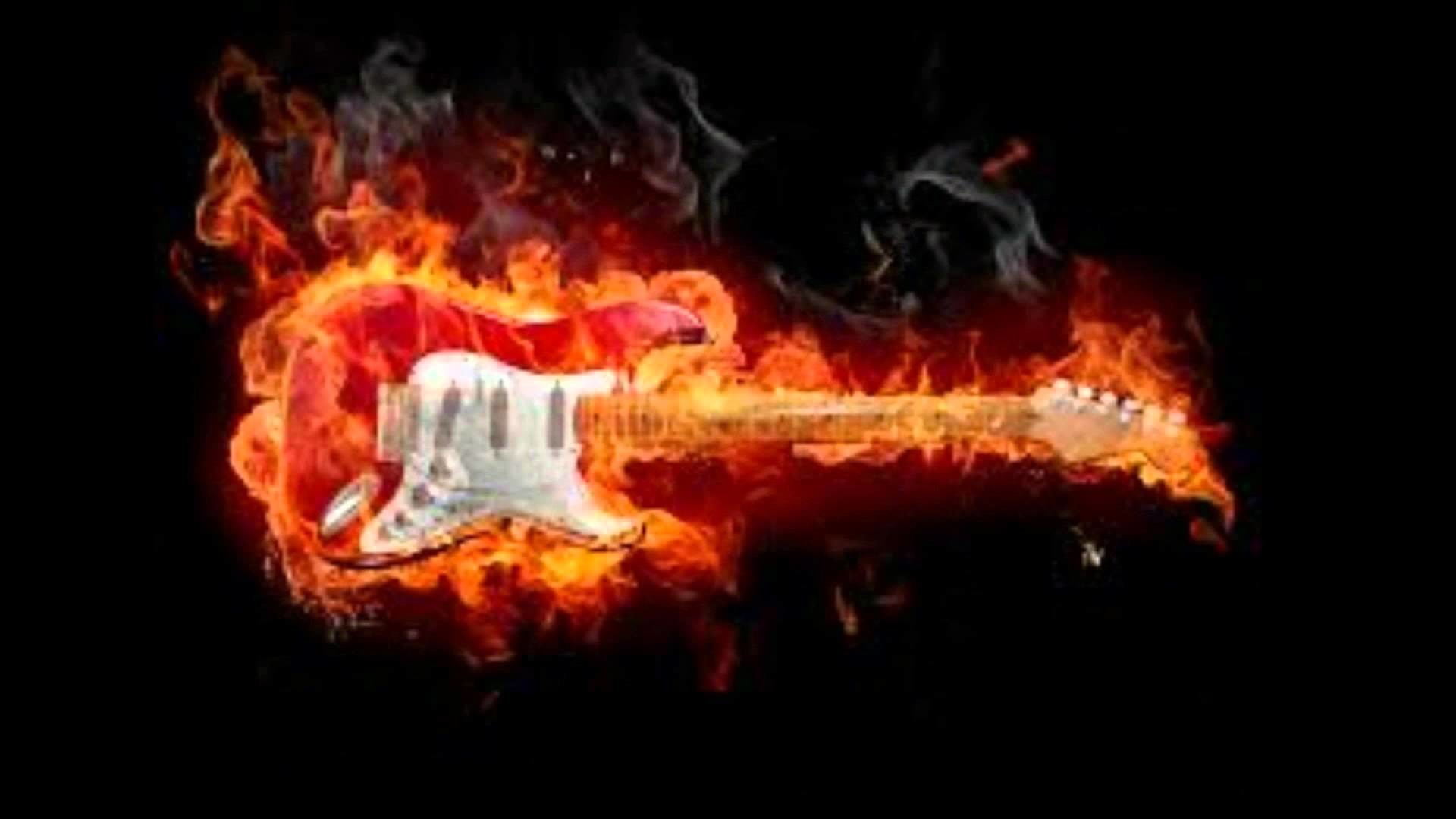 Fender Stratocaster, Chitarra in fiamme, Fuoco, Sfondo nero, 16:9 Full HD, wallpaper widescreen