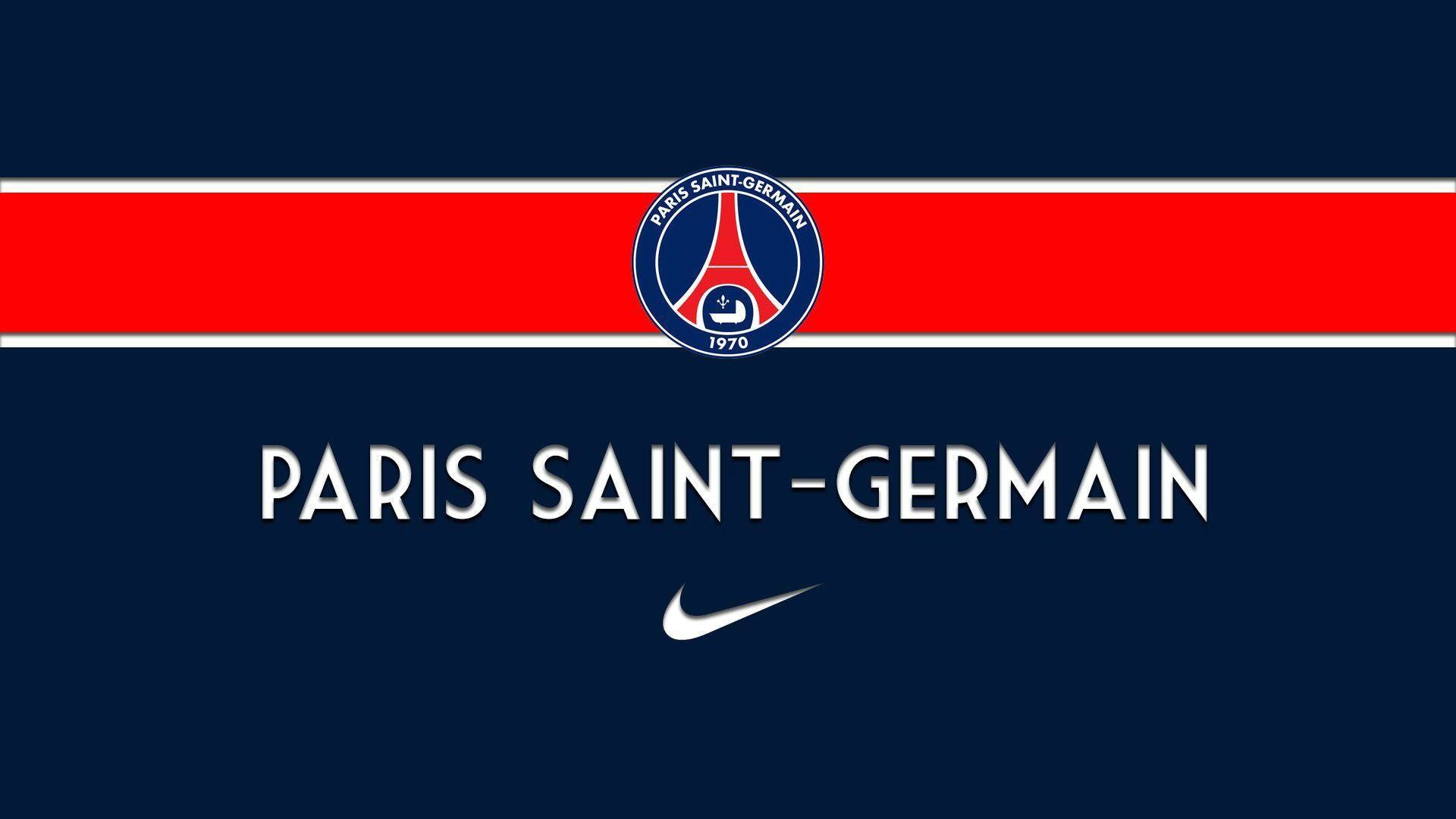 Paris Saint-Germain, Nike, Stemma, Strisce blu e rosse, Full HD 1080p, sfondo desktop