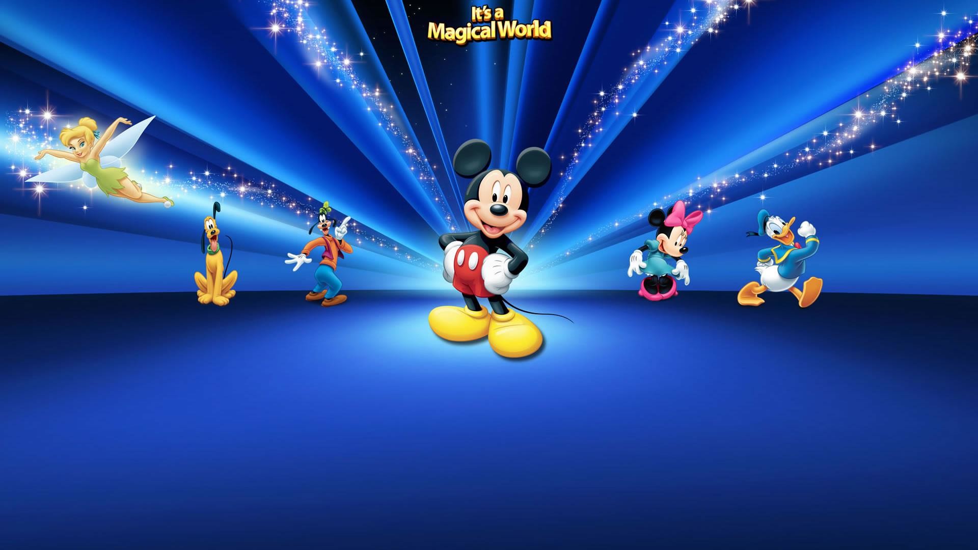 Topolino, Minnie, Paperino, Pluto, Pippo, Trilli, Disney, 1920x1080, immagine di sfondo