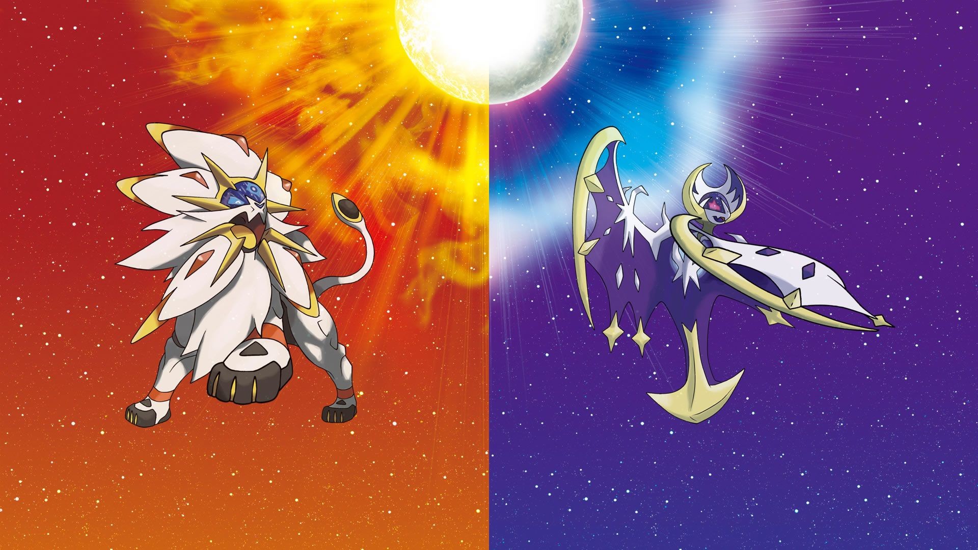 Solgaleo, Lunala, Pokémon Sole e Luna, Pokémon, Sole, Luna, Full HD 1080p, sfondo desktop