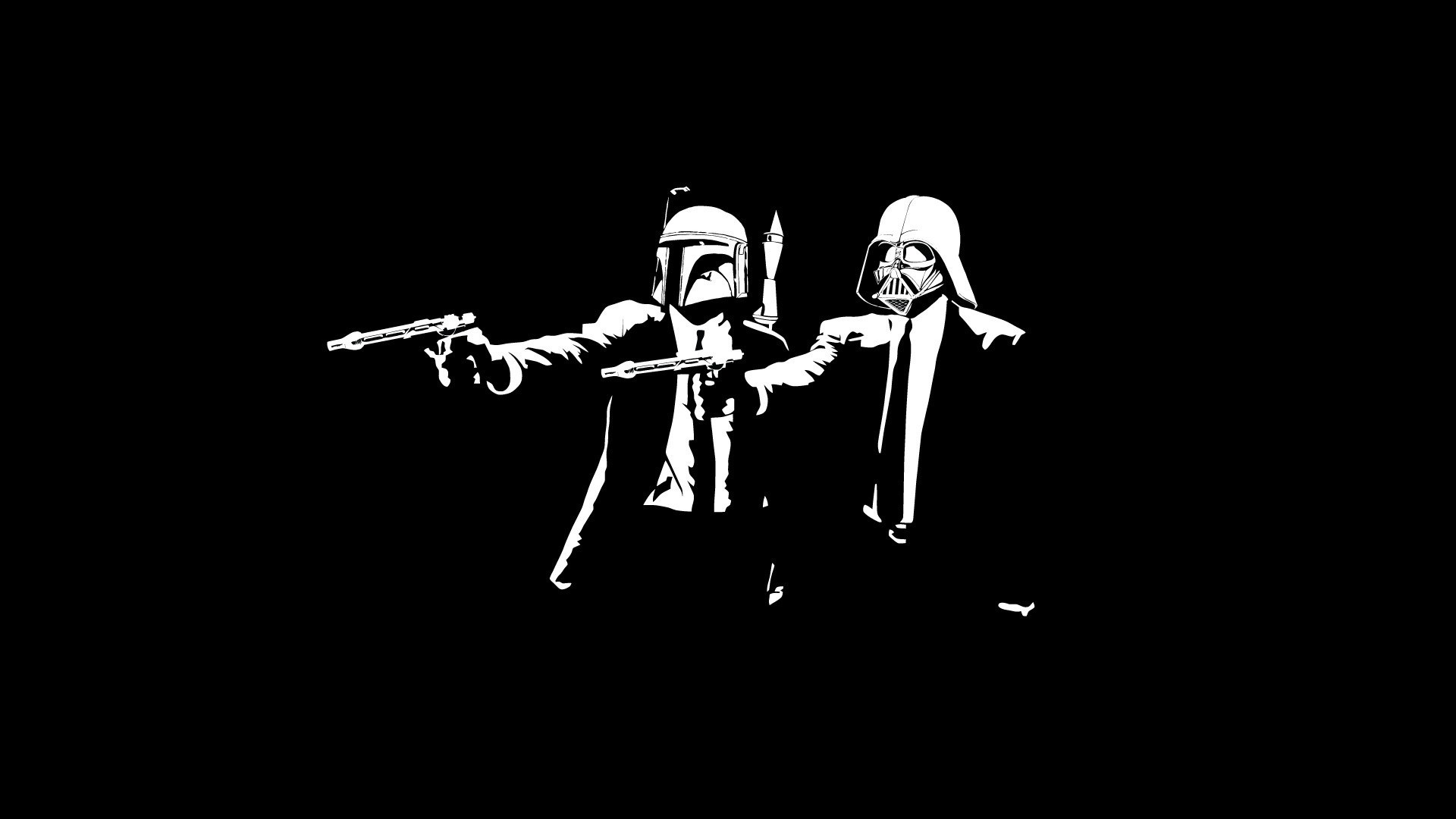 Darth Vader, Boba Fett, Pulp Fiction, Parodia, Full HD 1080p, sfondo desktop