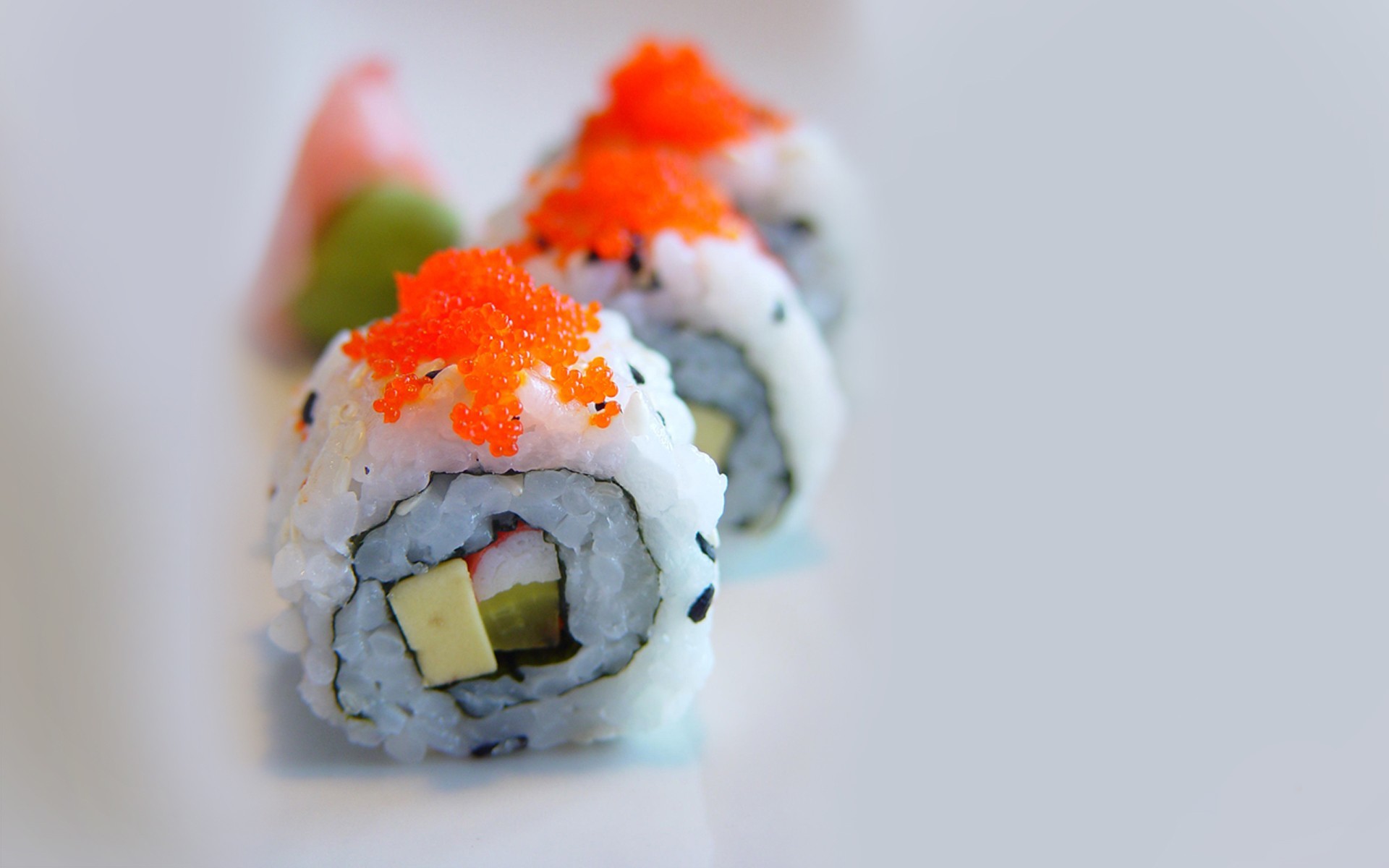Uramaki, Uova di pesce, California roll, 1920x1200, immagine di sfondo