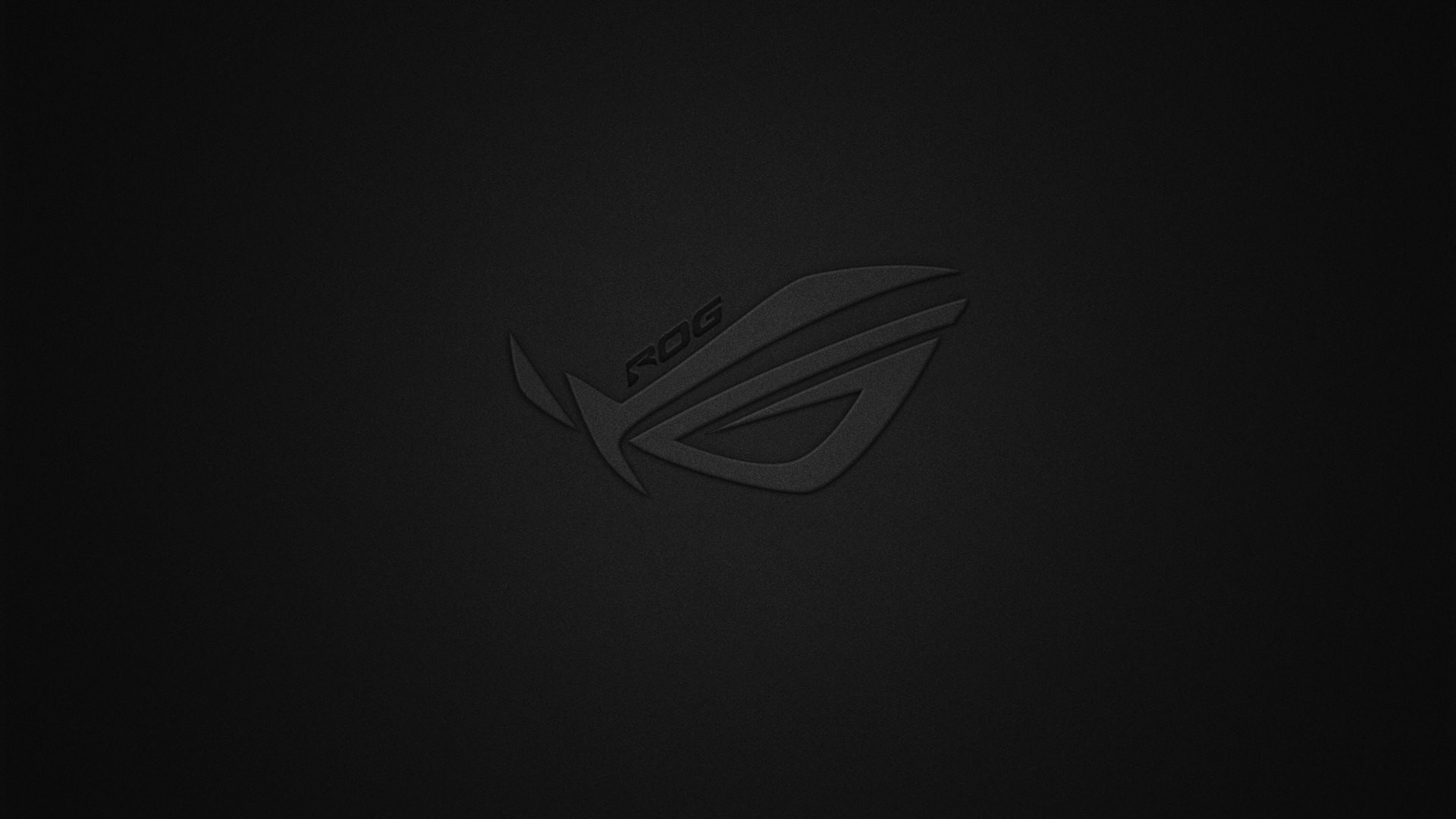 ASUS ROG, Logo in rilievo, Nero, Minimalista, Full HD, sfondo per PC