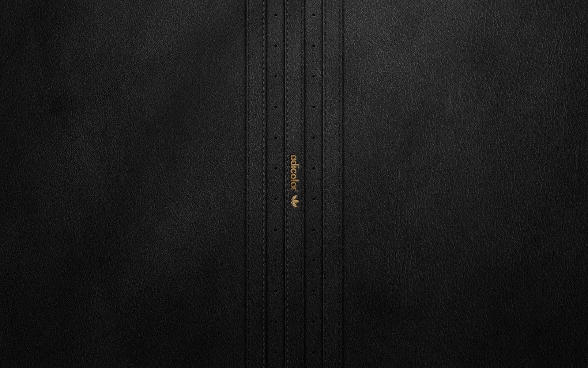 Adidas, Pelle nera, Cuciture, Texture, Minimalismo, 1920x1200, sfondo per PC