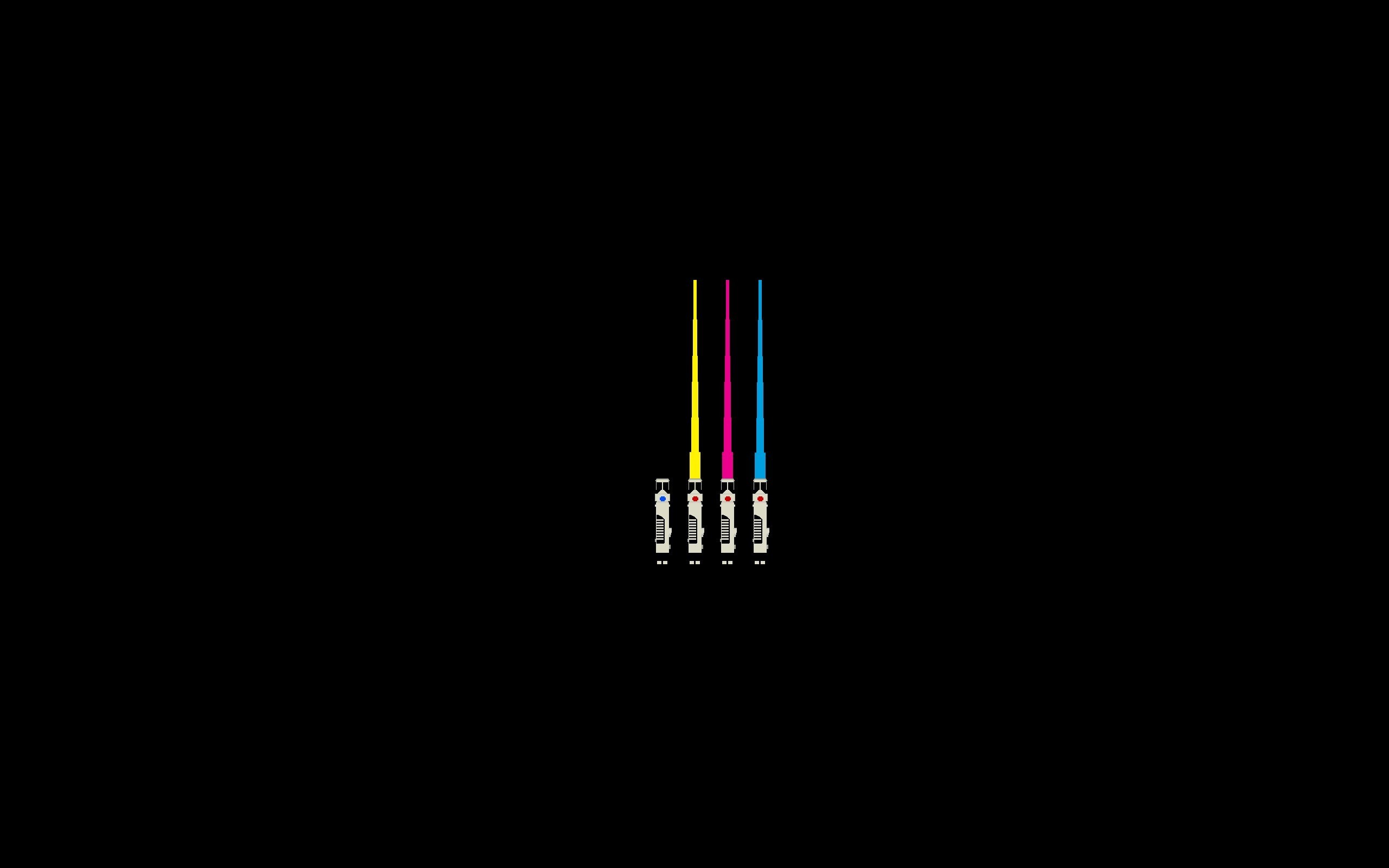 Spade laser, Star Wars, Minimalista, Sfondo nero, 2K, wallpaper per portatile