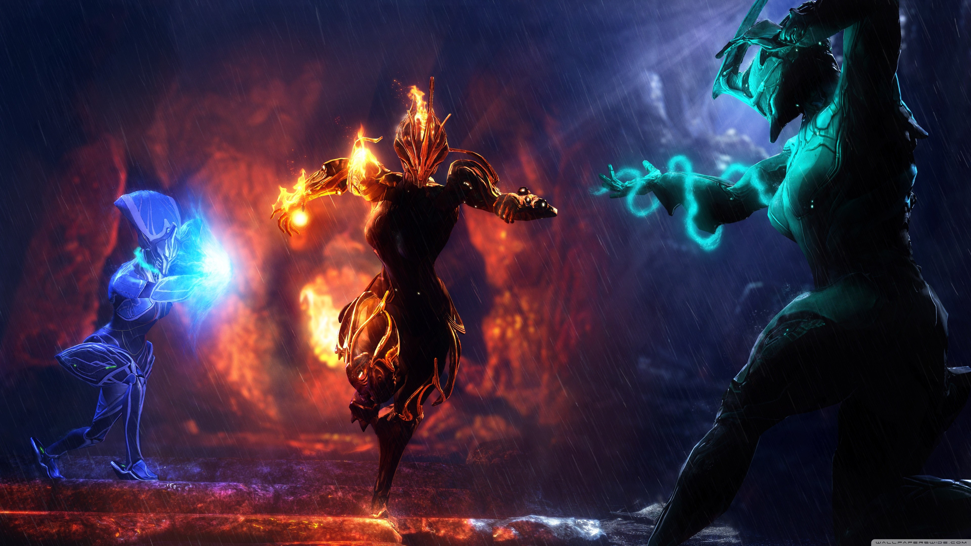 Ember, Warframe, Fuoco, Volt, 4K 2160p, sfondo desktop