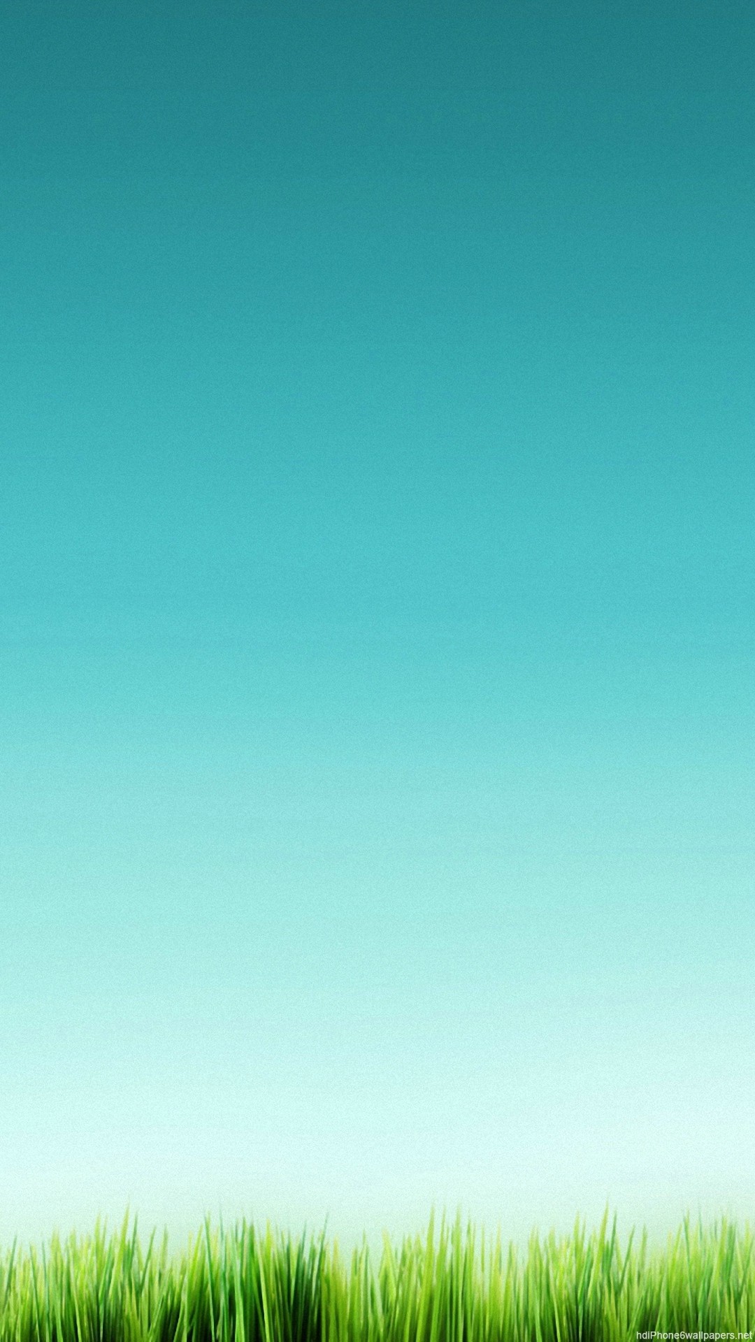Erba, Cielo turchese, Minimalista, Full HD, sfondo verticale per cellulare