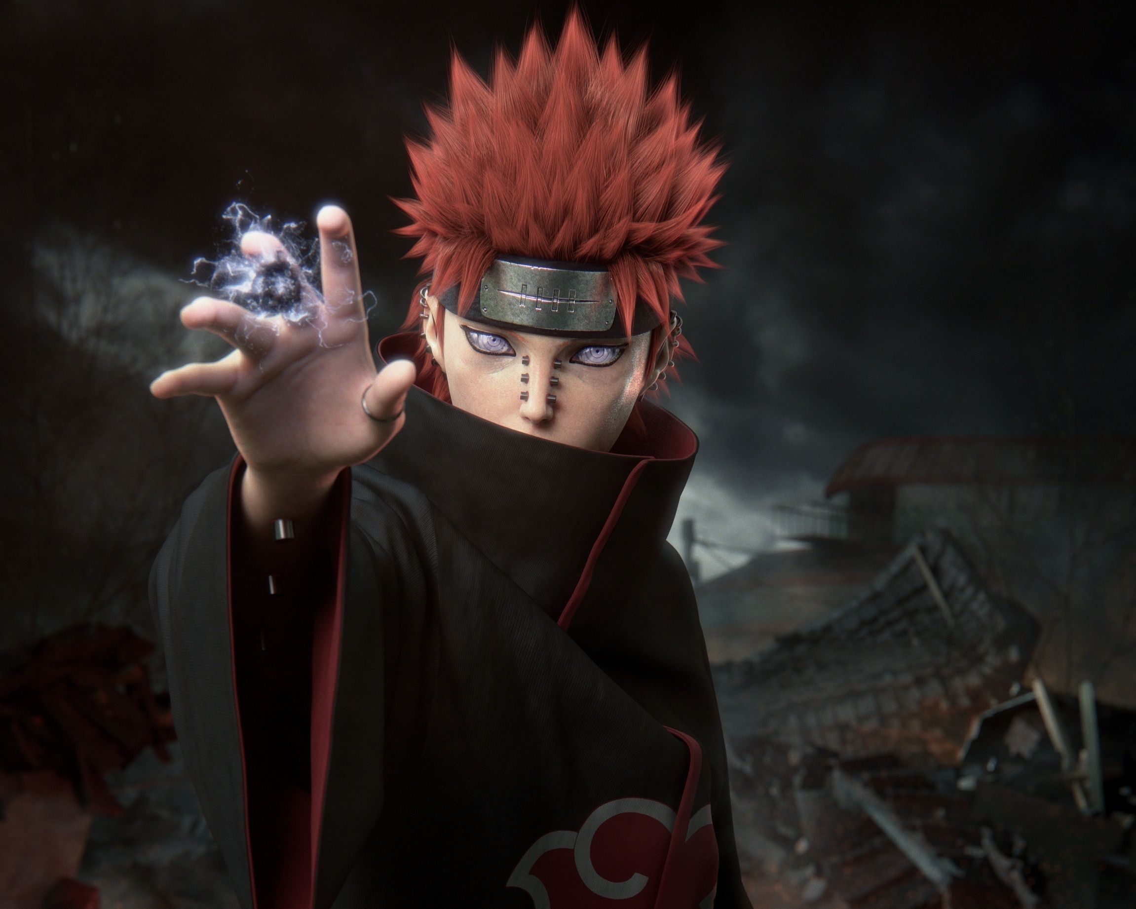 Pain, Akatsuki, Naruto Shippuden, Rinnegan, Full HD, wallpaper per PC