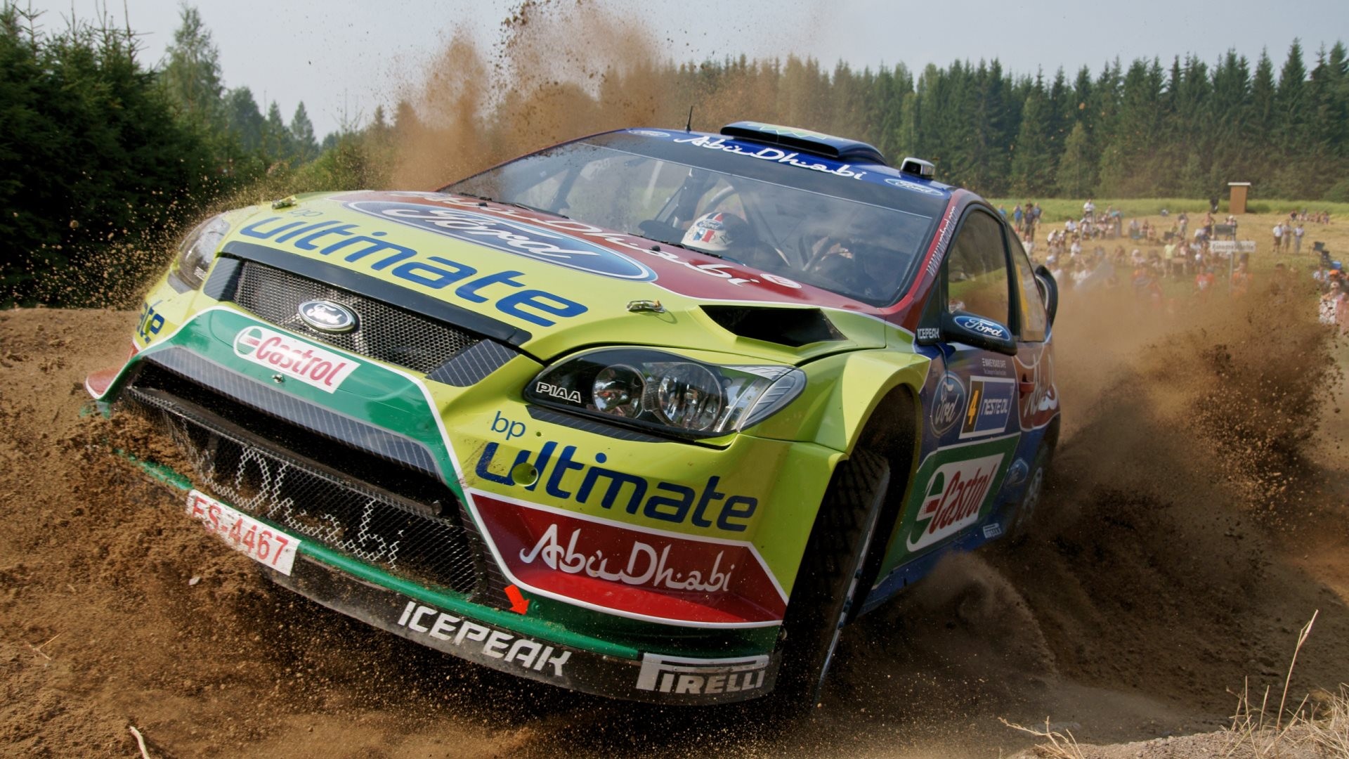 Ford Focus RS WRC, BP Ultimate, Abu Dhabi, Sterrato, Full HD 1080p, sfondo desktop