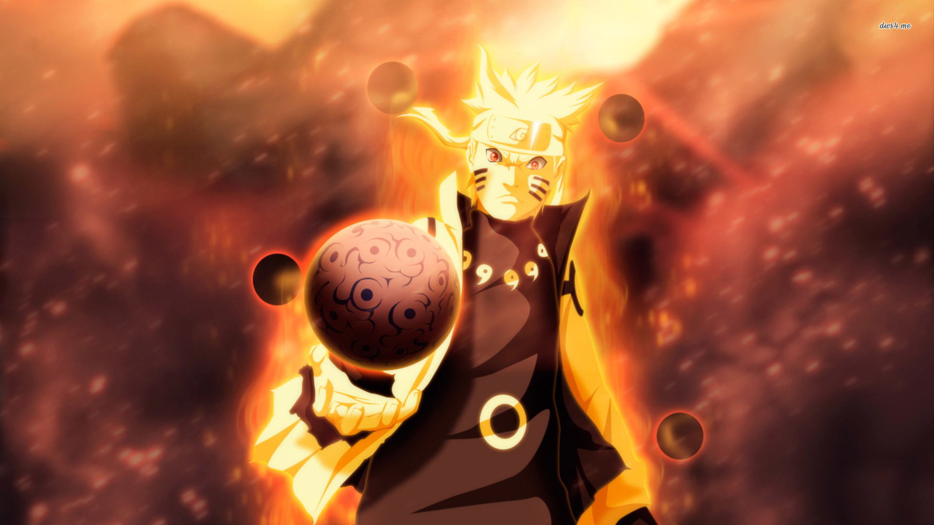 Naruto Uzumaki, Modalità Sei Sentieri, Rasengan, Naruto Shippuden, sfondo Full HD per PC