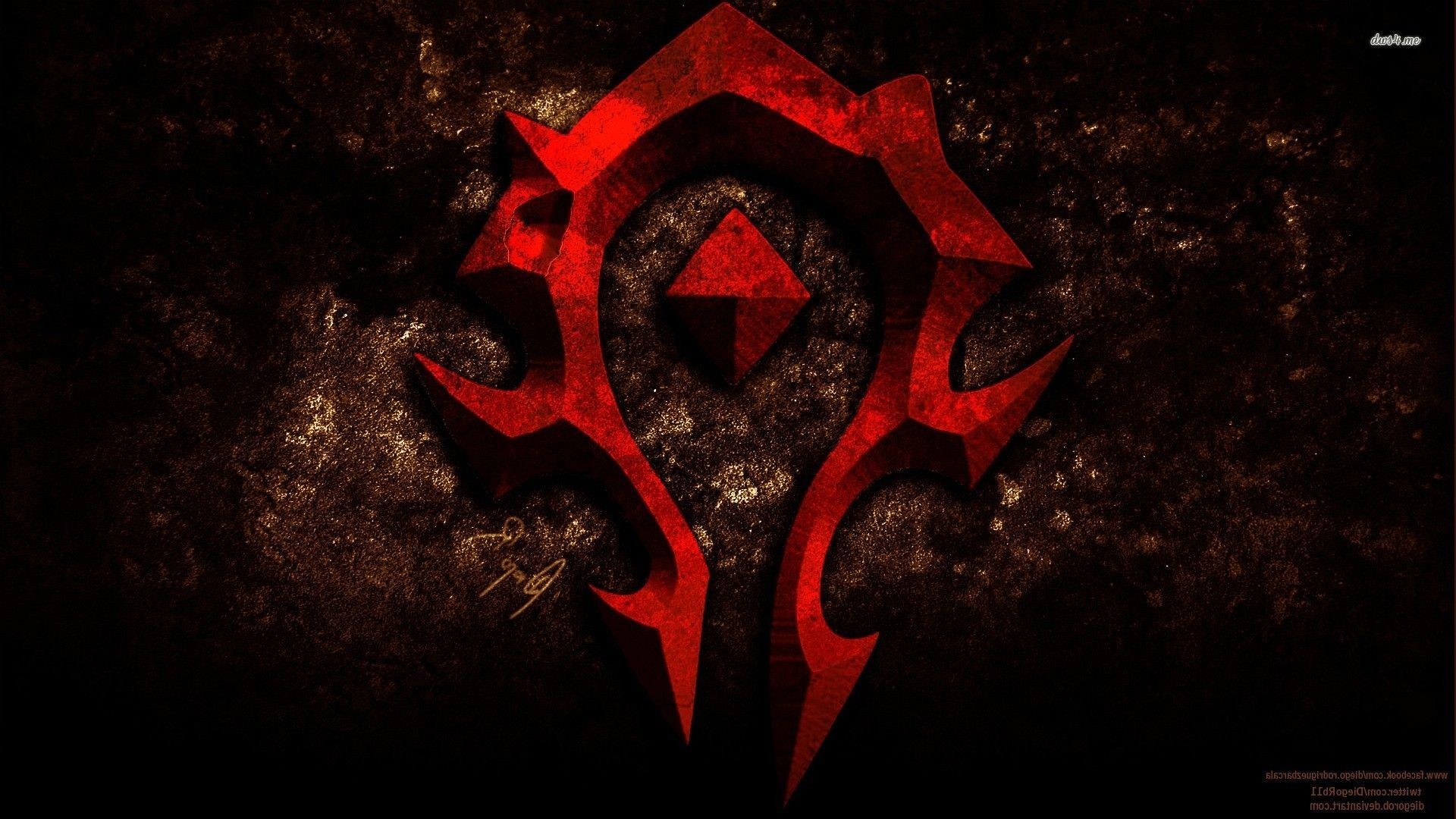 Orda, Simbolo, World of Warcraft, Rosso, Full HD, sfondo per portatile
