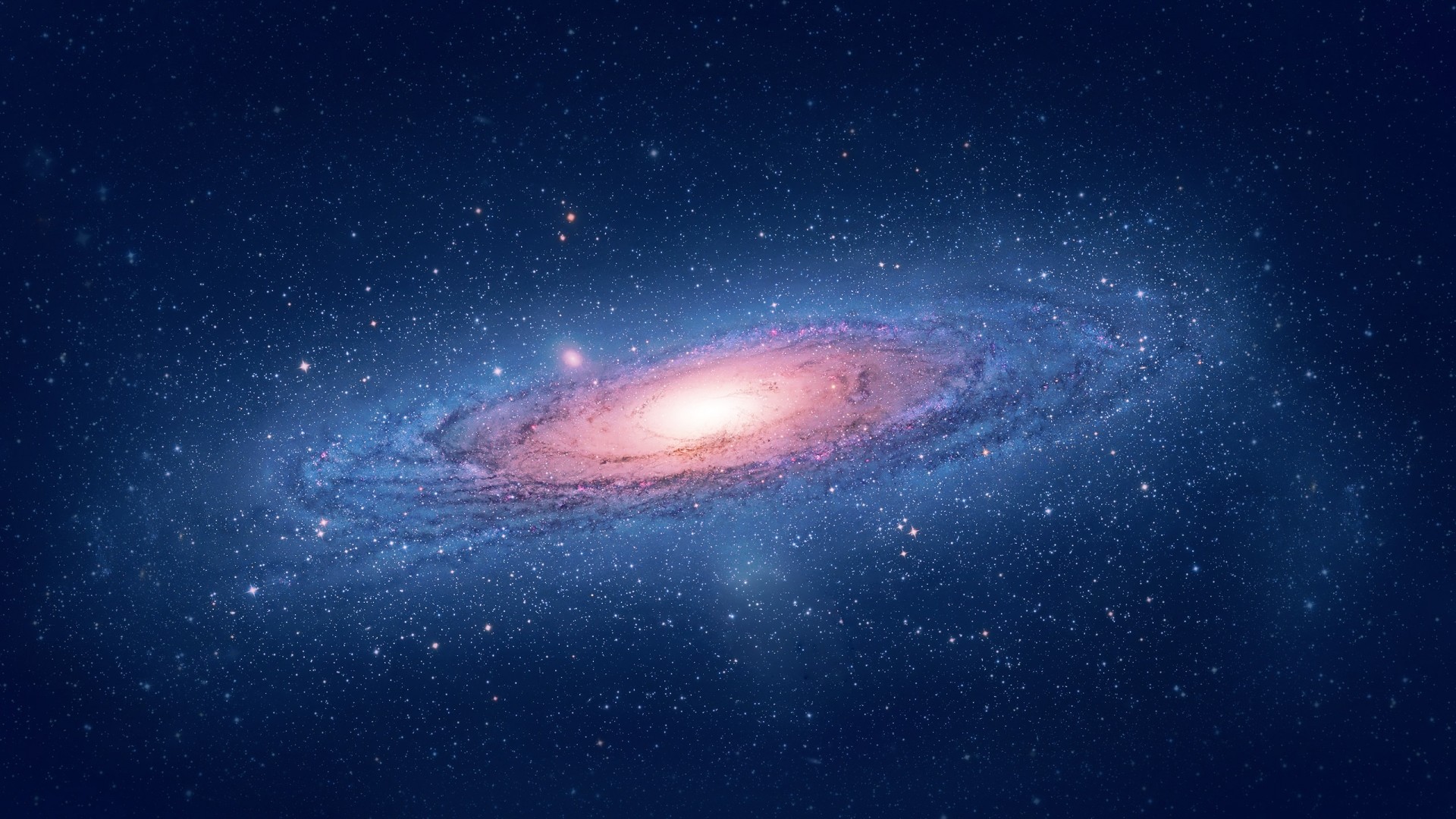 Galassia di Andromeda, Galassia a spirale, Blu, Full HD, sfondo per PC e portatile