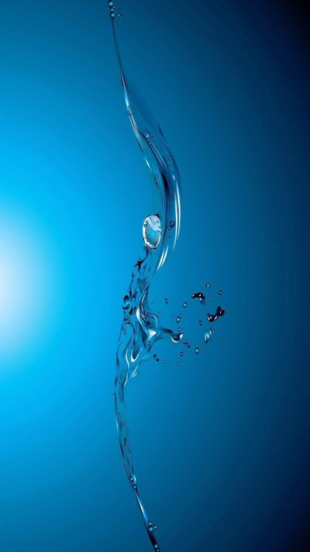 Spruzzo d'acqua, Acqua, Azzurro, Full HD, sfondo per iPhone e Android