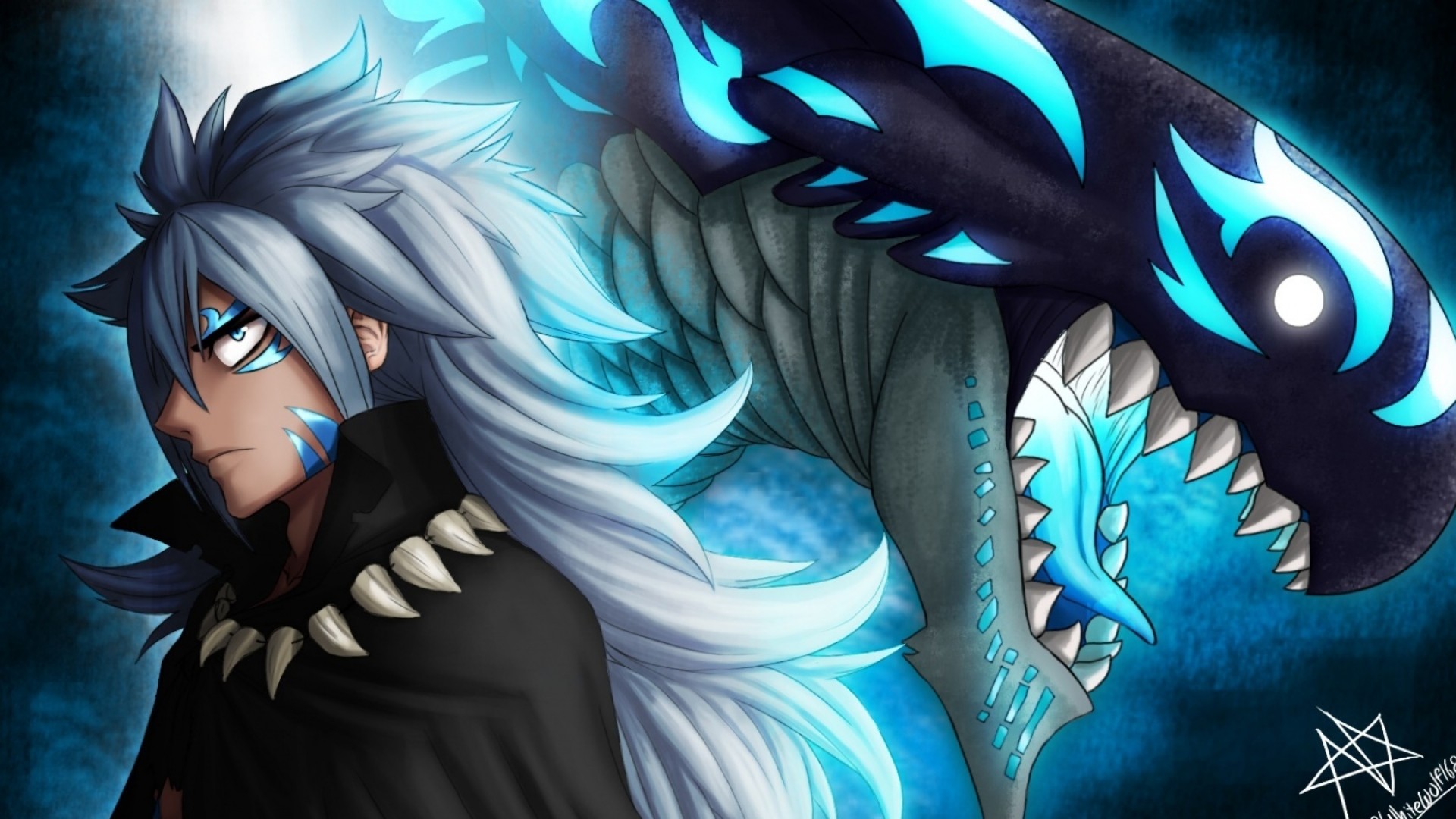 Acnologia, Fairy Tail, Drago, Blu, Full HD, sfondo per PC e portatile