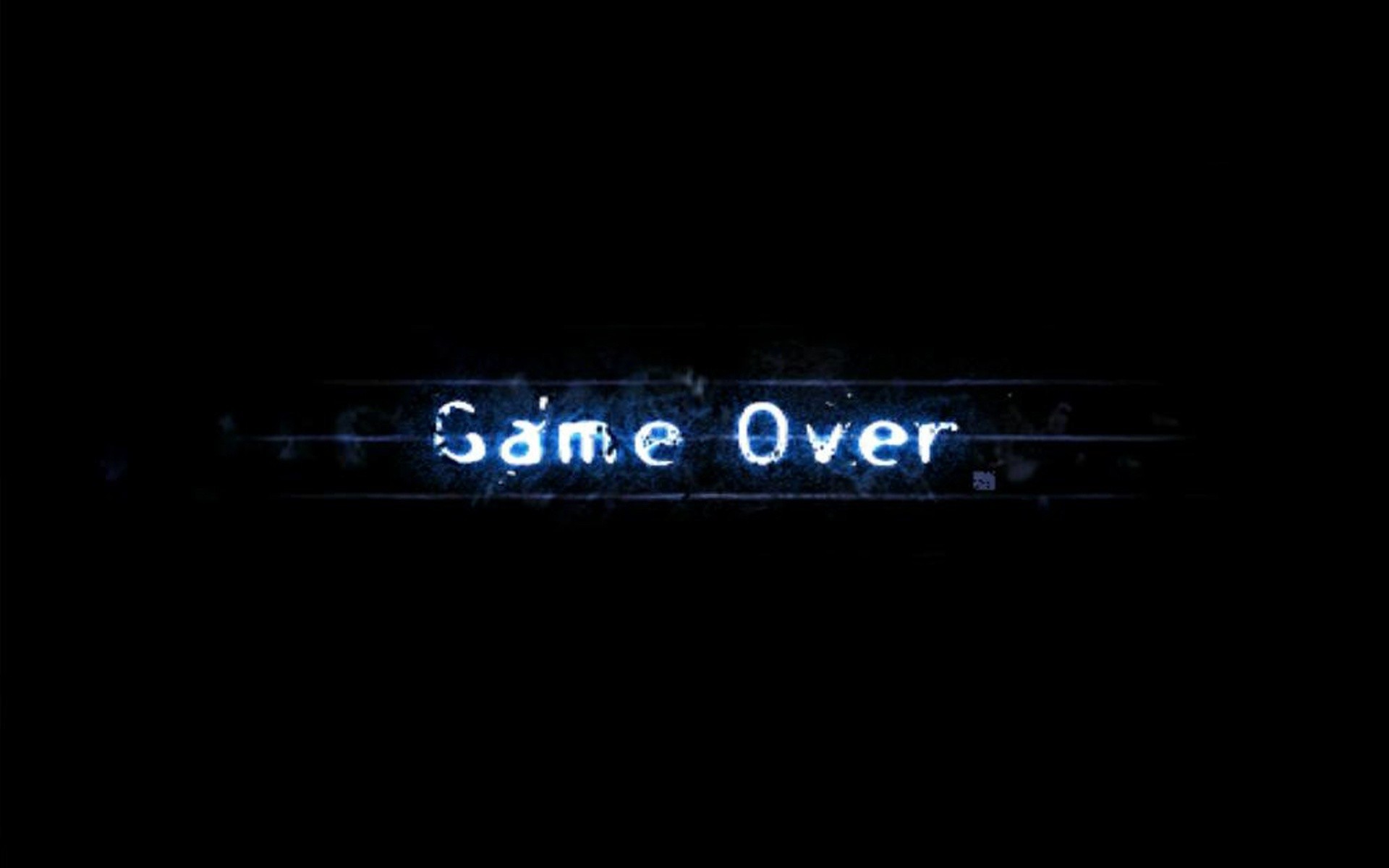 Game Over, Glitch, Sfondo nero, Full HD, wallpaper desktop