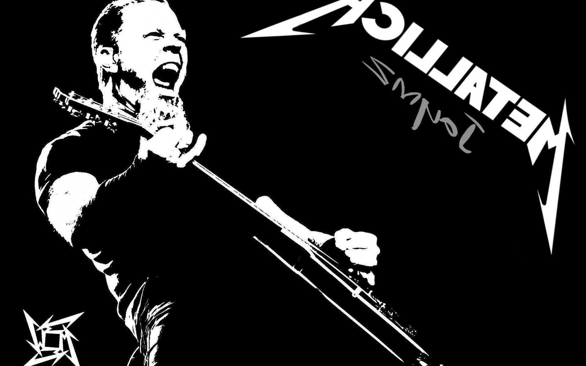James Hetfield, Metallica, Chitarra, Bianco e nero, 1920x1200, sfondo MacBook Pro
