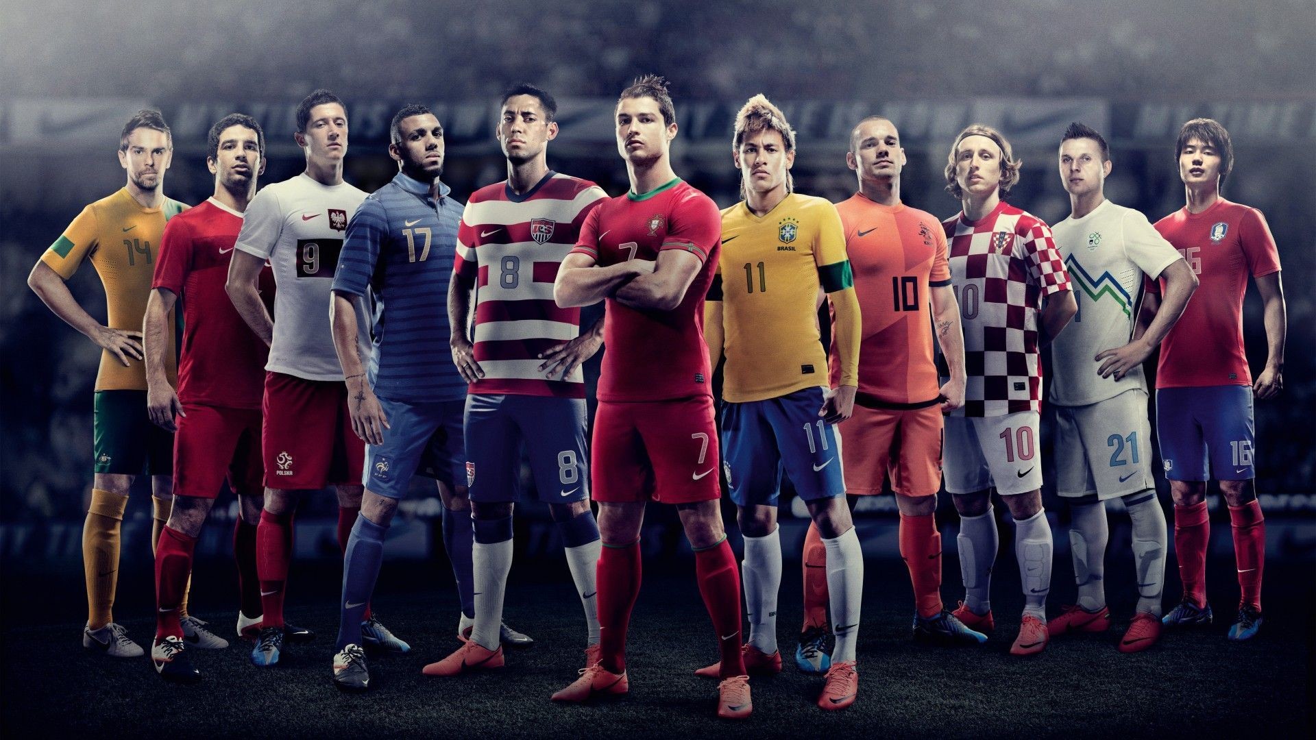 Cristiano Ronaldo, Wayne Rooney, Nike Football, Calciatori, Nazionali, sfondo desktop Full HD