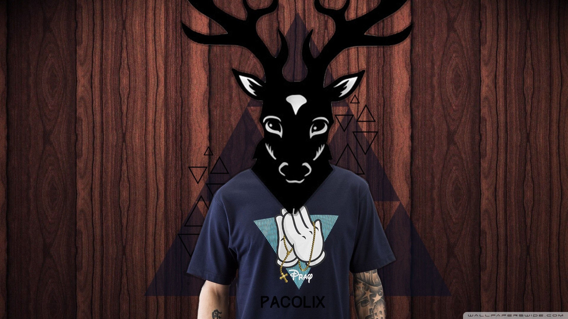 Cervo, Maschera, Legno, Hipster, T-shirt, Full HD, sfondo per PC