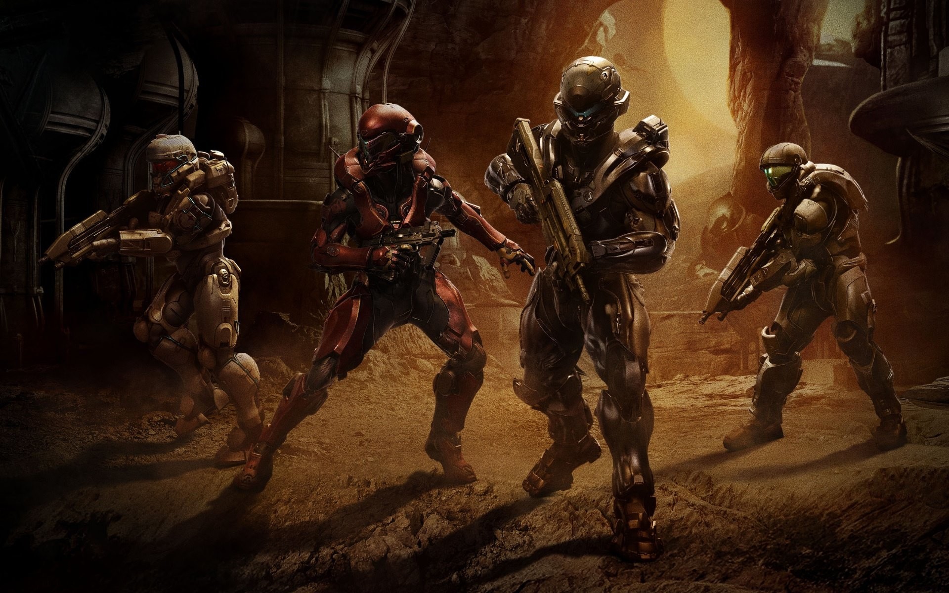 Fireteam Osiris, Halo 5: Guardians, Spartani, Battaglia, 16:10 Full HD, wallpaper widescreen