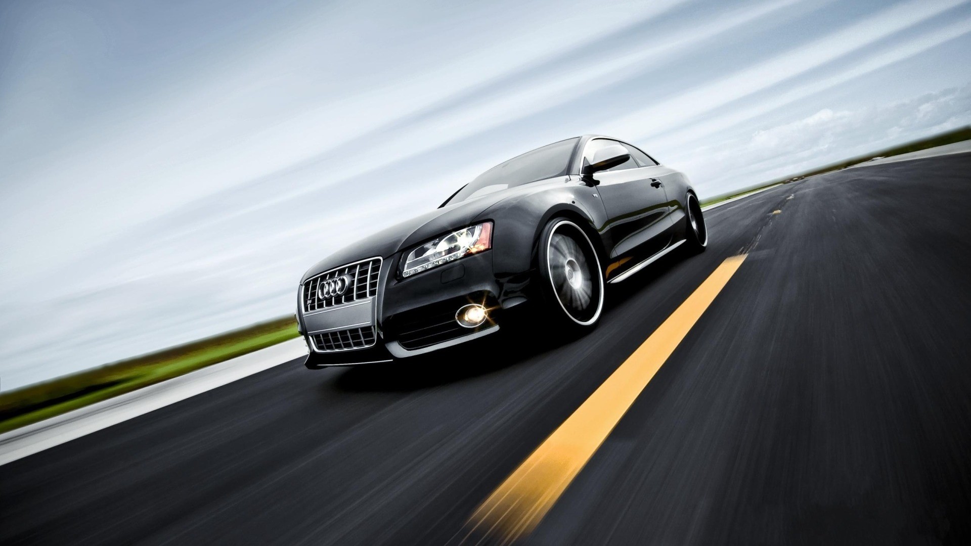 Audi S5 Coupé, Audi, Strada, Motion blur, 16:9 Full HD, sfondo widescreen