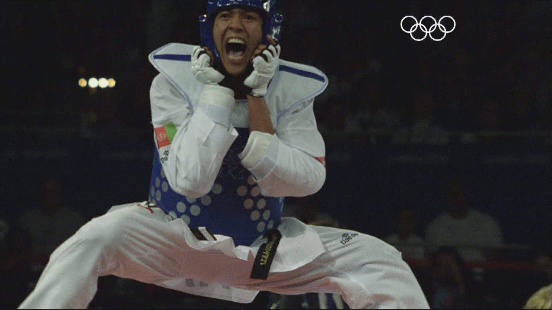 Taekwondo, Olimpiadi, Esultanza, Corpetto blu, Full HD, sfondo per portatile
