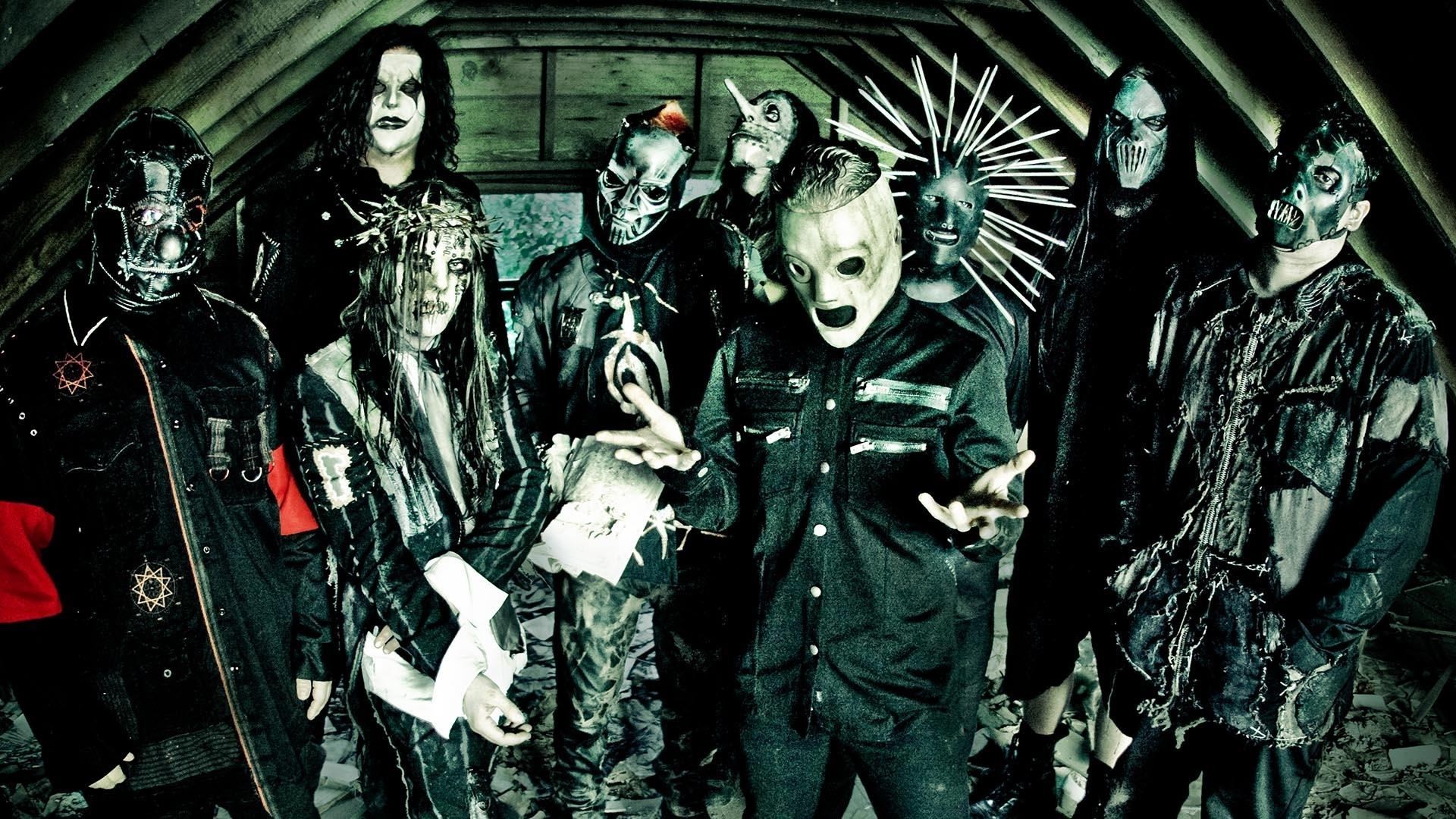 Slipknot, All Hope Is Gone, Foto di gruppo, Maschere, Full HD, sfondo per portatile